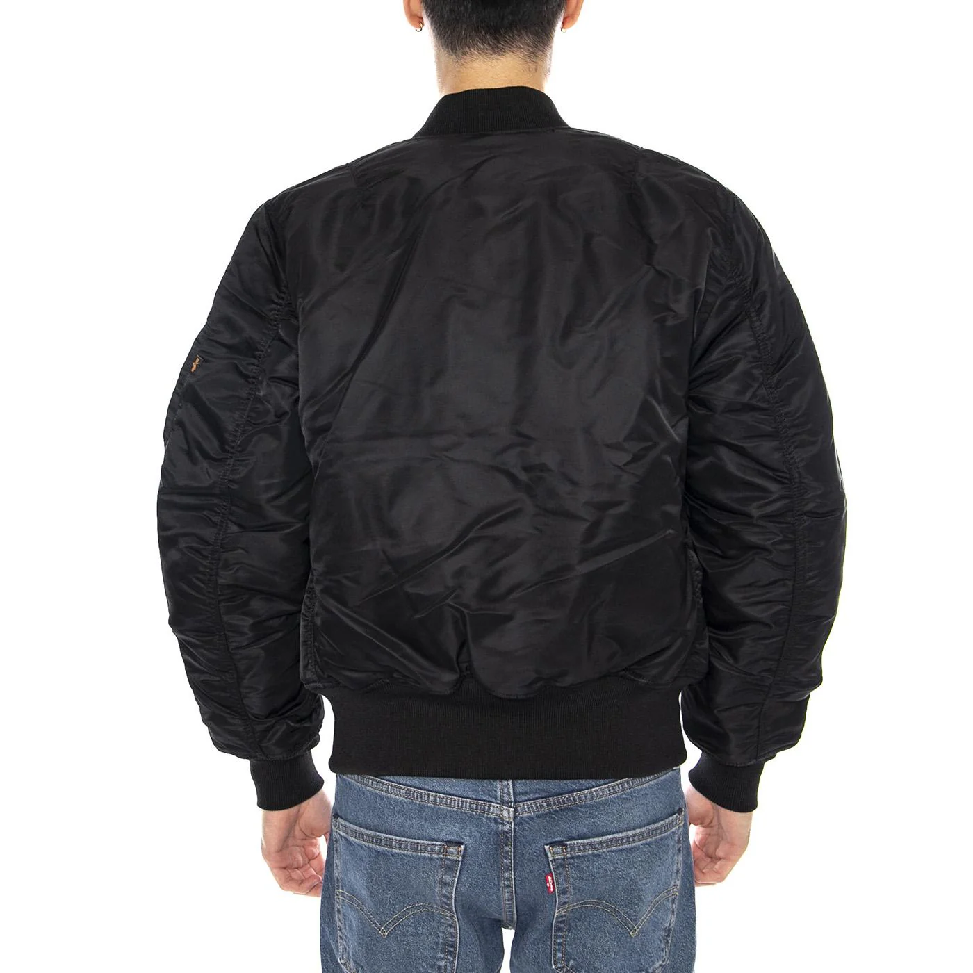 MA-1 Black Jacket -- Giacca Uomo Reversibile Nera Arancione Uomo ALPHA INDUSTRIES - Image 3