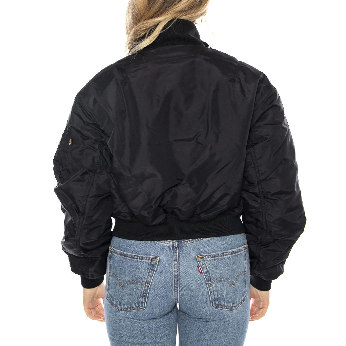 MA-1 Cropped Bomber -- Giacca Donna Nera  Donna ALPHA INDUSTRIES - Image 3