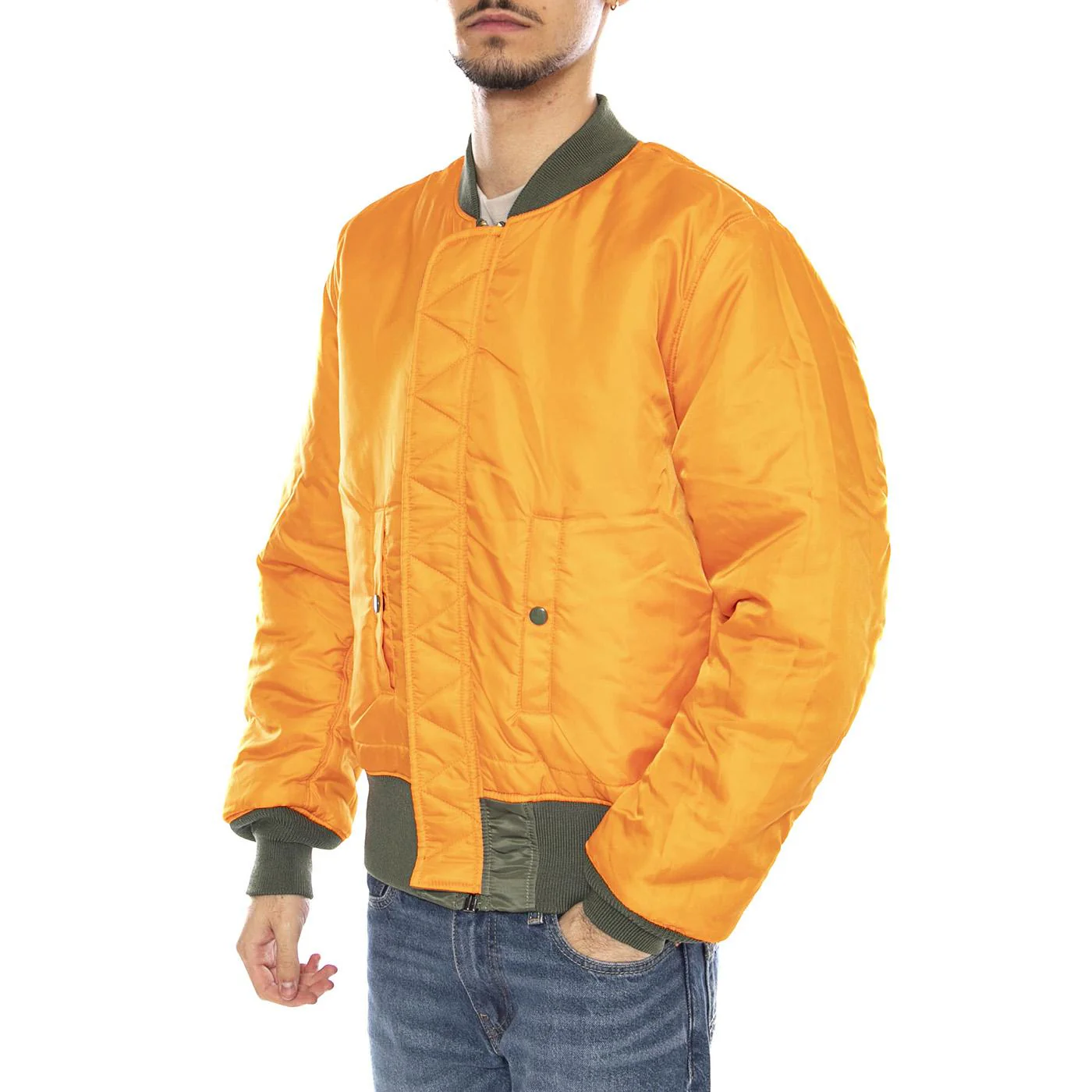 MA-1 Sage Green Jacket -- Giacca Reversibile Uomo Verde Salvia Uomo ALPHA INDUSTRIES - Image 4