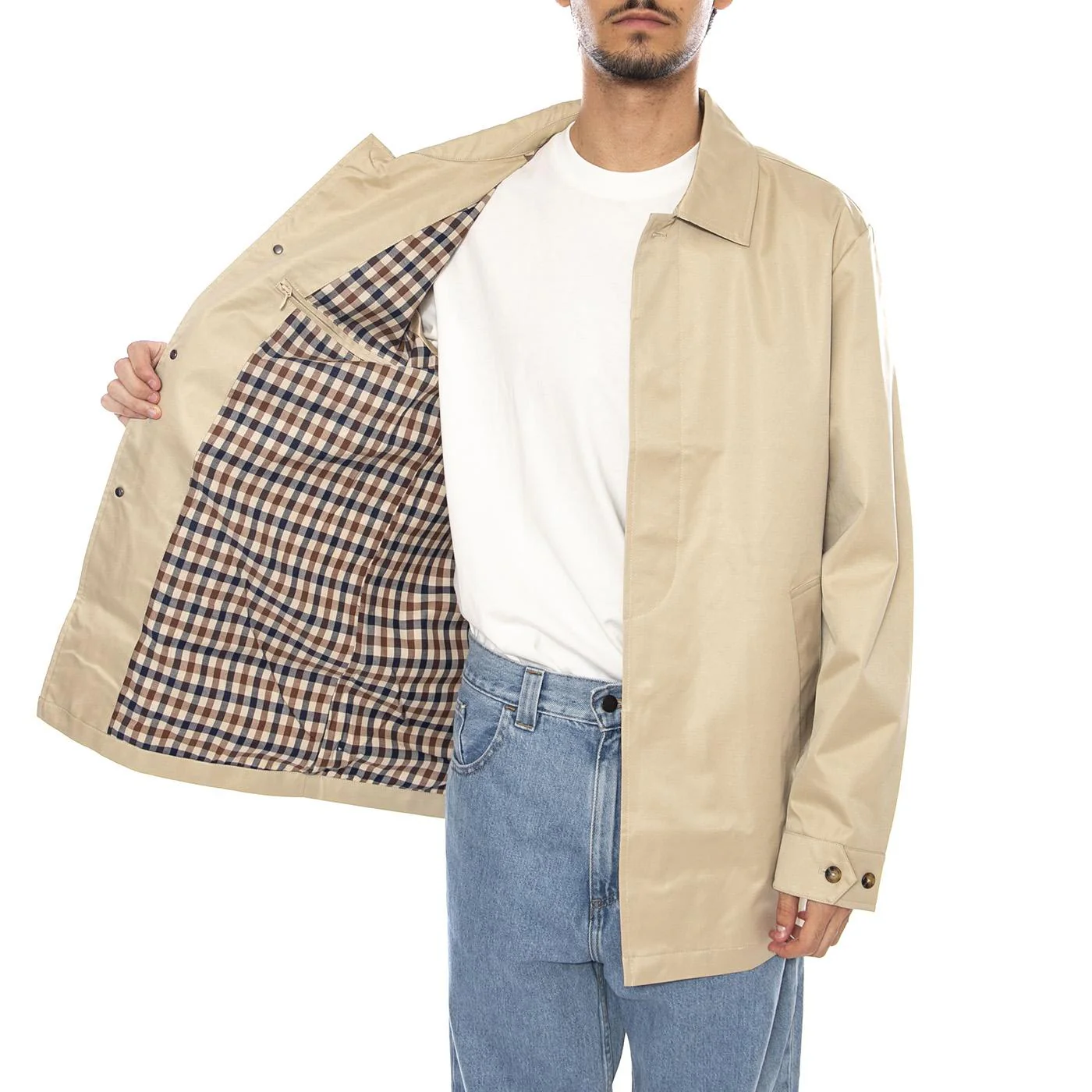 Aquascutum Iconic Caban Beige - Giacca Uomo Beige  nessuno AQUASCUTUM - Image 4