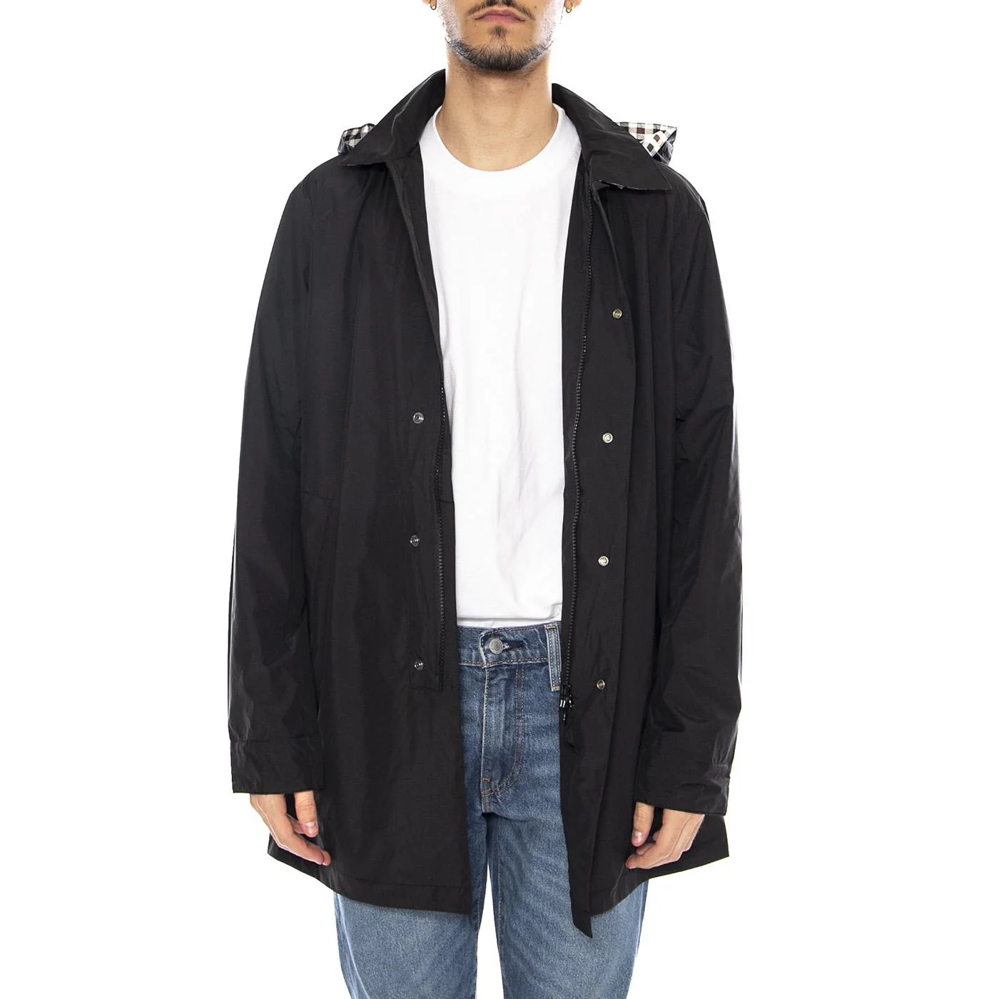 Packable Trench -- Trench Uomo Nero  Uomo AQUASCUTUM - Image 2