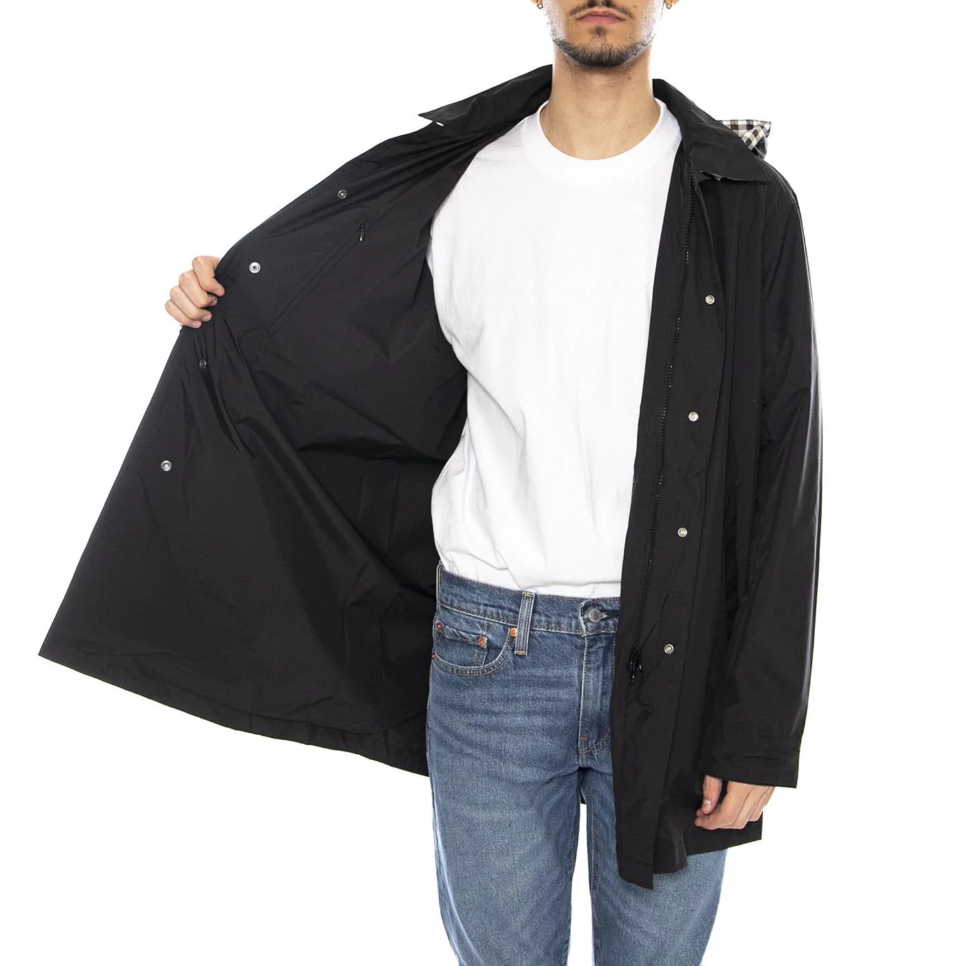 Packable Trench -- Trench Uomo Nero  Uomo AQUASCUTUM - Image 4