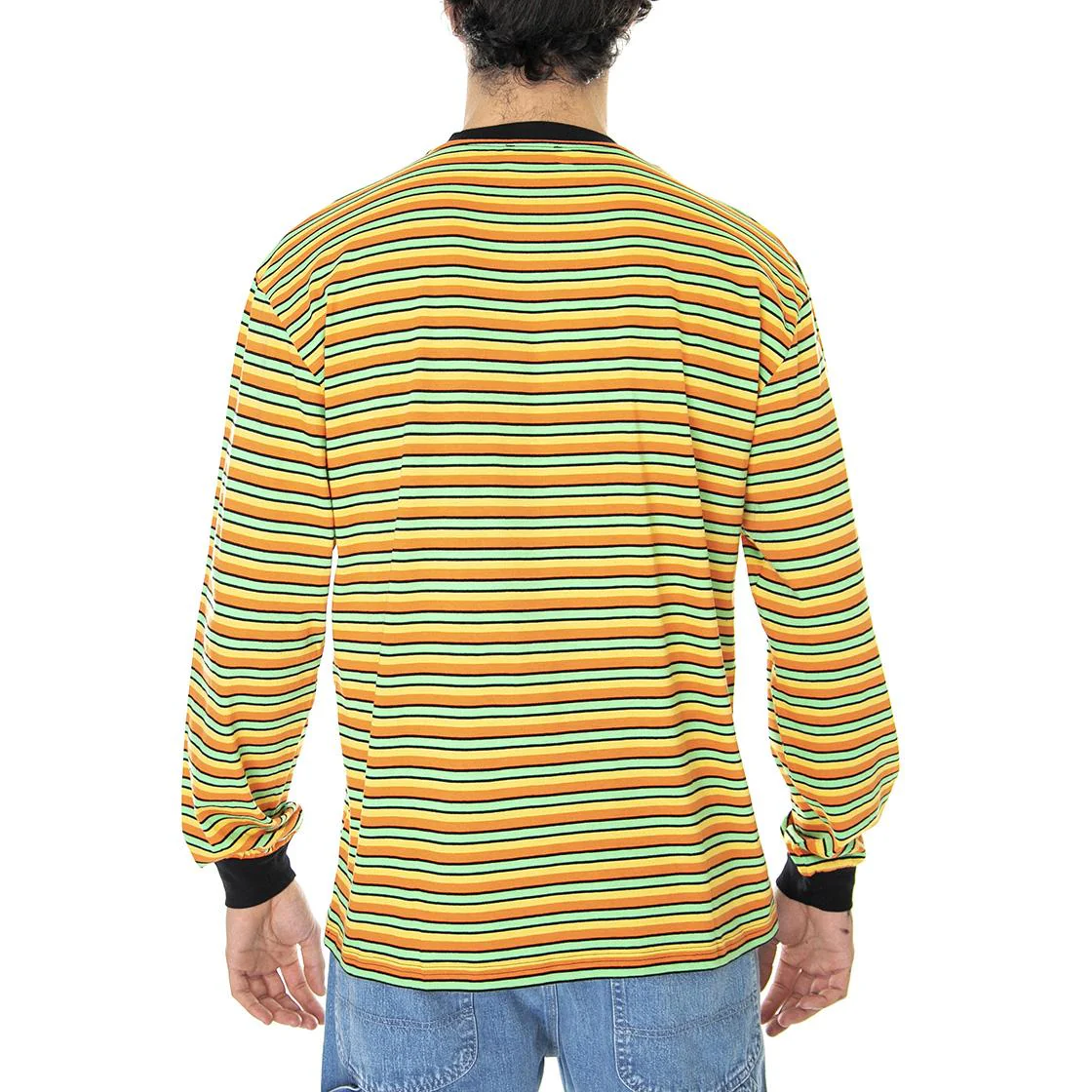 Striped - Maglietta Girocollo Uomo Gialla / Multicolore  Uomo ARIES - Image 3