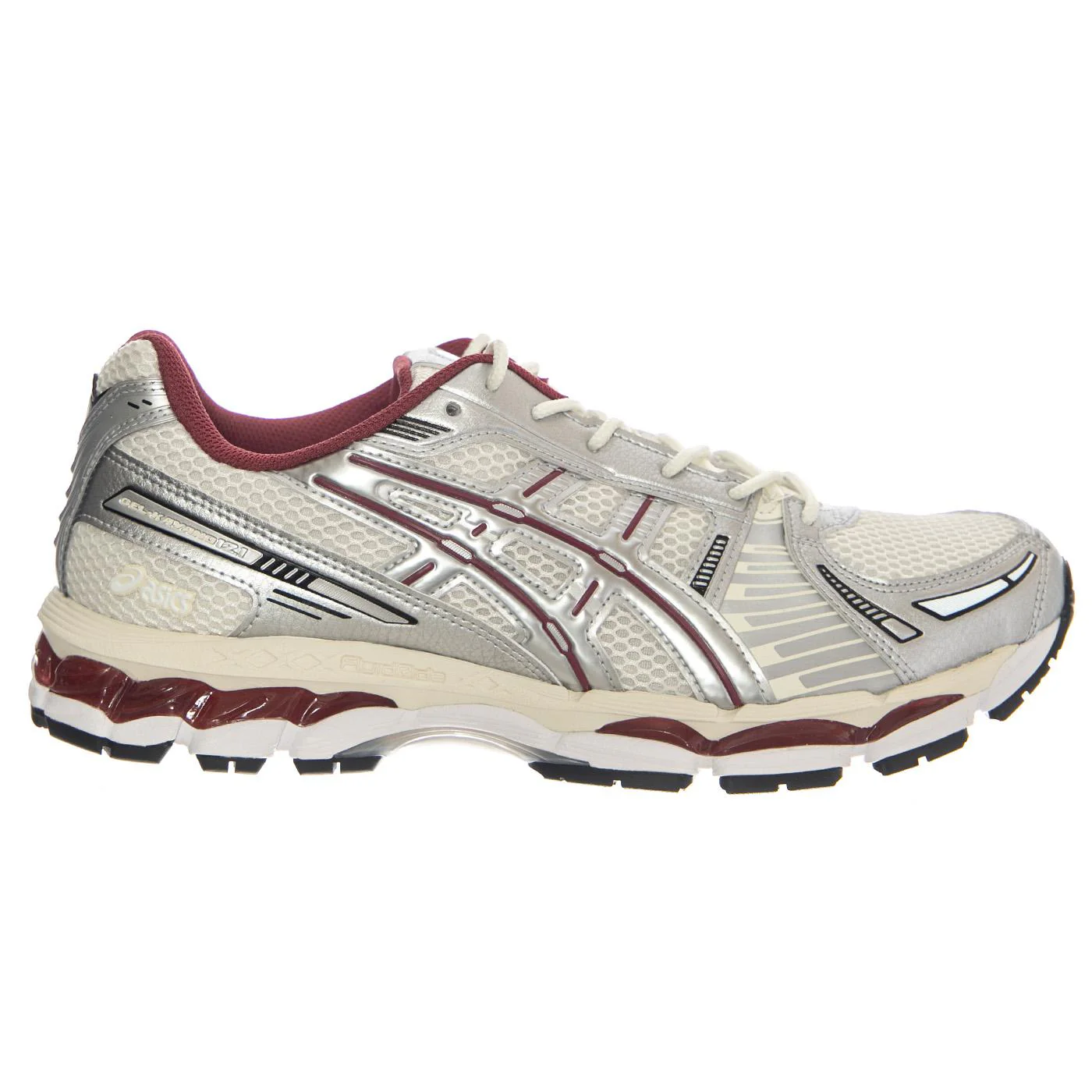 GEL-KAYANO 12.1 Cream / Pure Silver Shoes - Scarpe Stringate Uomo Crema / Silver / Argento Uomo ASICS