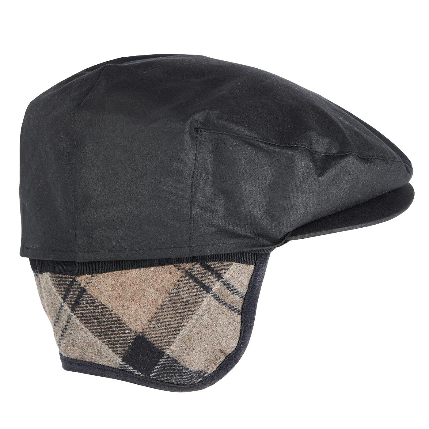 Cheviot Wax Flat Cap Black Winter Dress - Cappello a Coppola Nero ACCESSORI BARBOUR - Image 3
