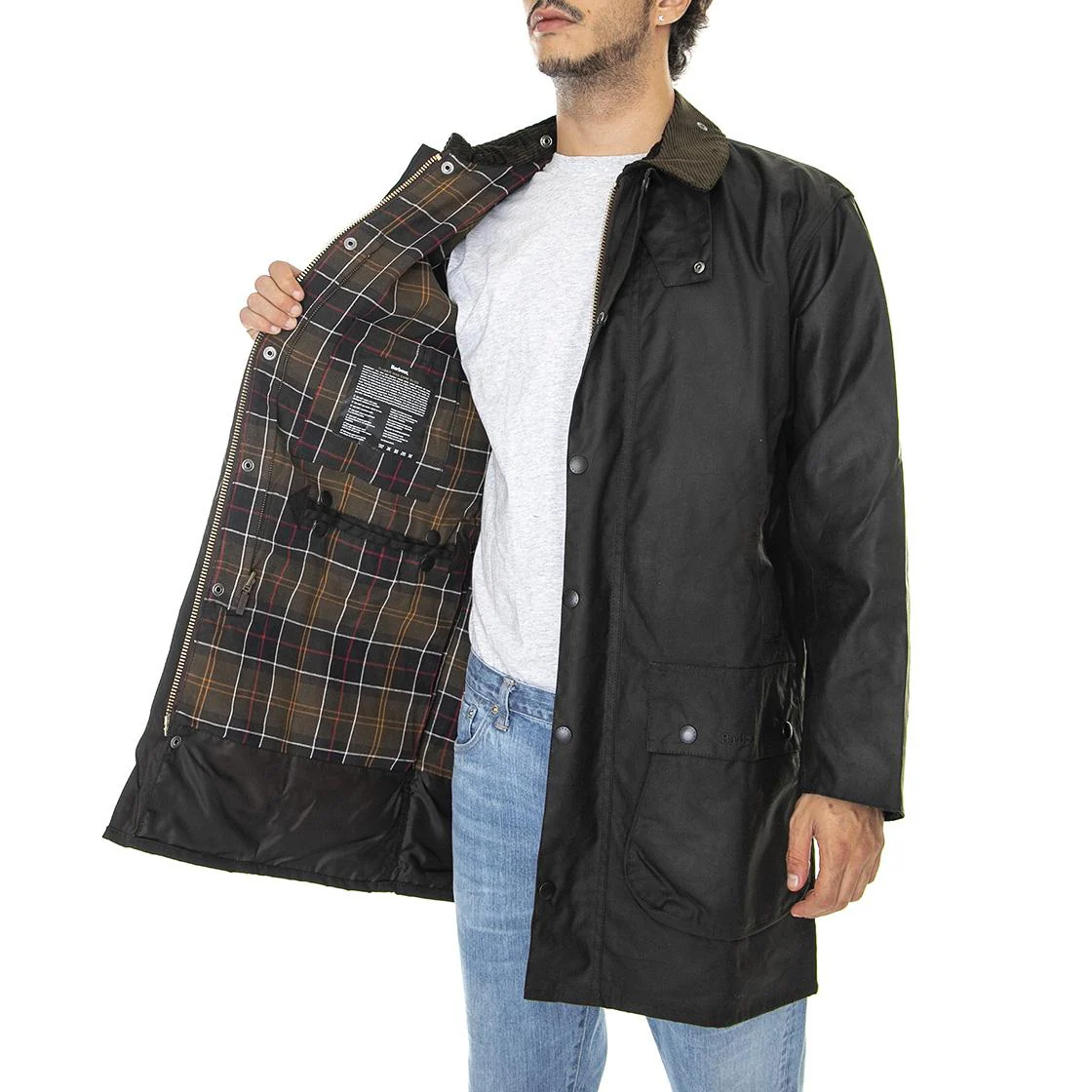 Classic Northumbria Wax Jacket Olive - Giacca Invernale Uomo Marrone  Uomo BARBOUR - Image 4