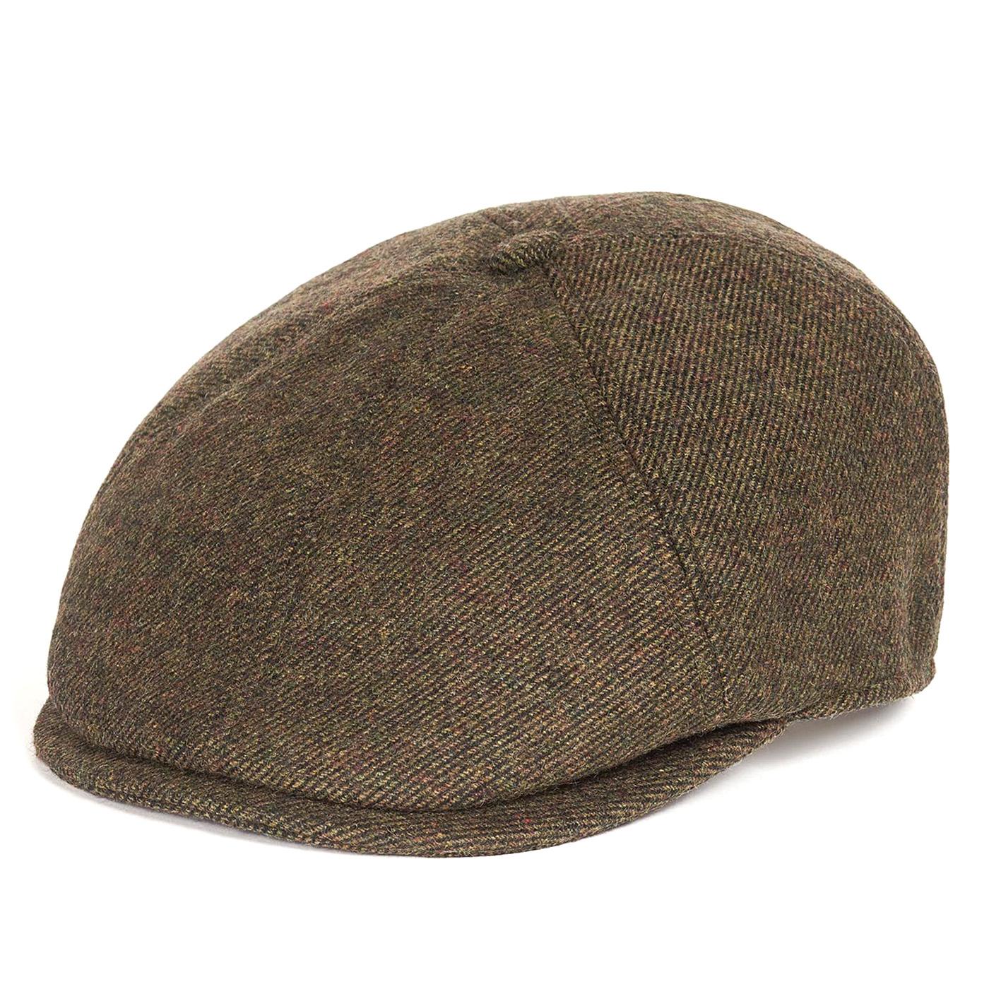 Claymore Bakerboy Olive Twill - Cappello a Coppola Verde ACCESSORI BARBOUR
