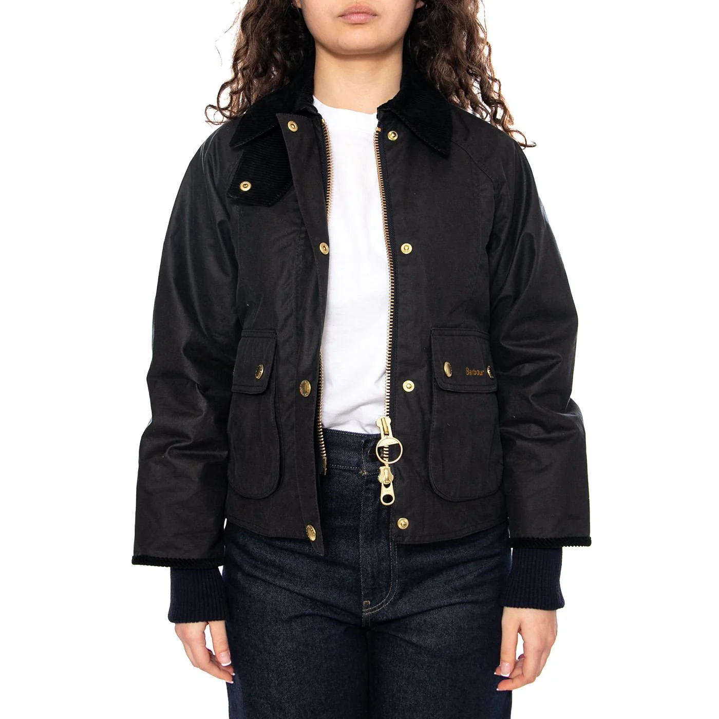 Cropped Beadnell Wax Jacket Navy / Classic - Giacca Donna Blu Donna BARBOUR - Image 2