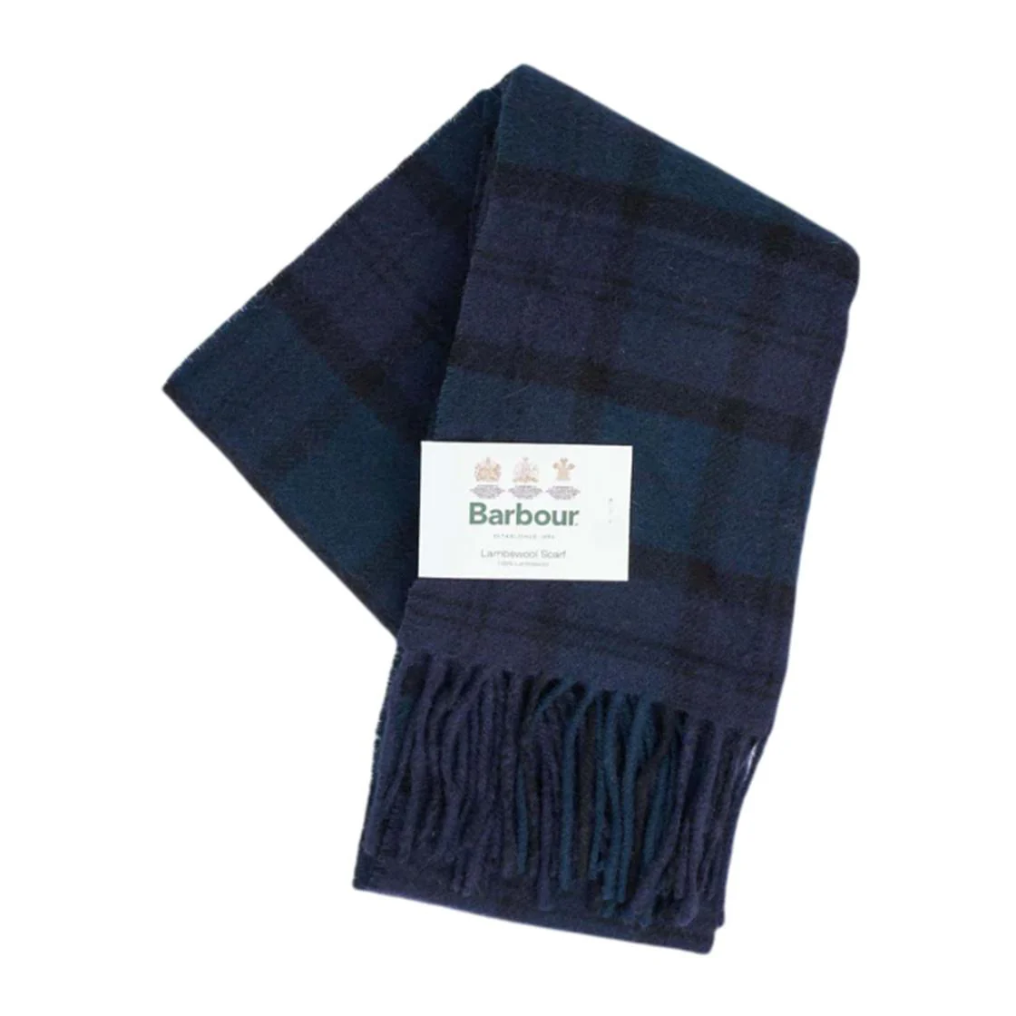 Tartan Lambswool Scarf Black Watch - Sciarpa Tartan Nera / Blu / Multicolore ACCESSORI BARBOUR