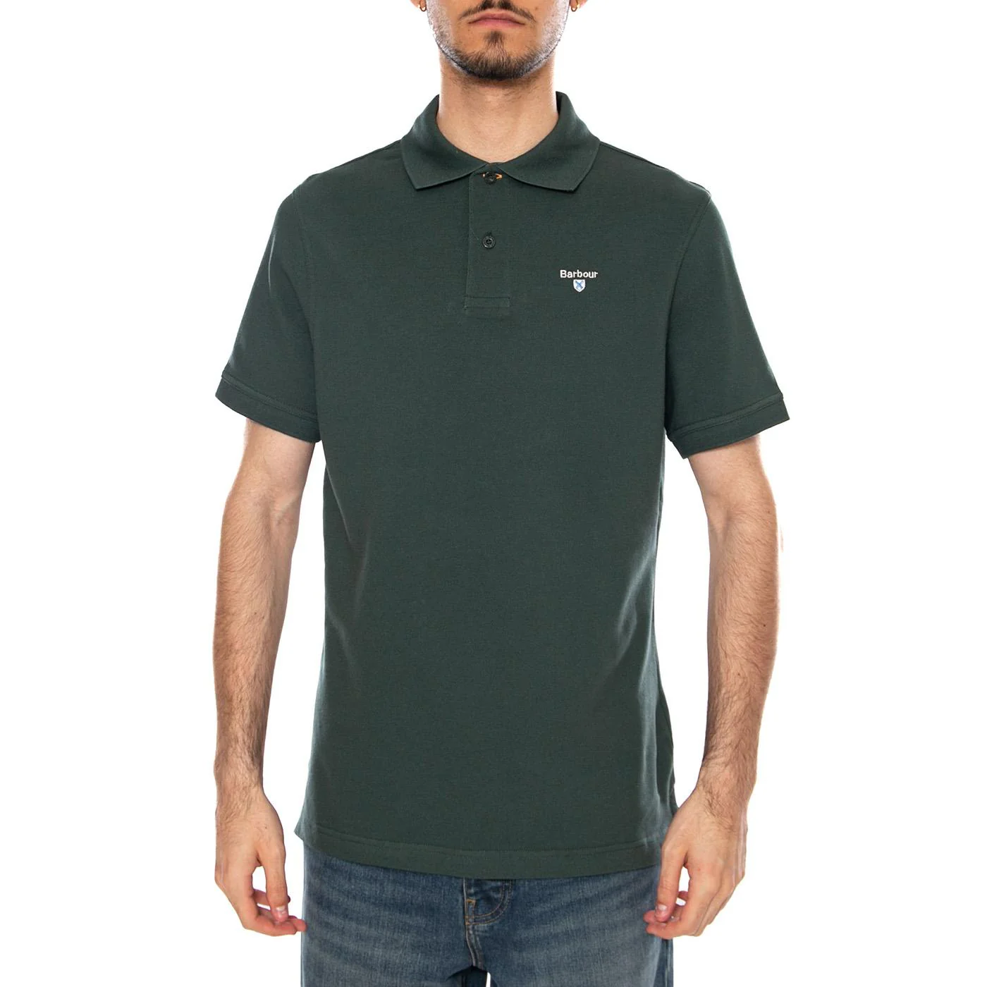 TARTAN PIQUE POLO GREEN GABLES - Polo Uomo Verde  Uomo BARBOUR - Image 2