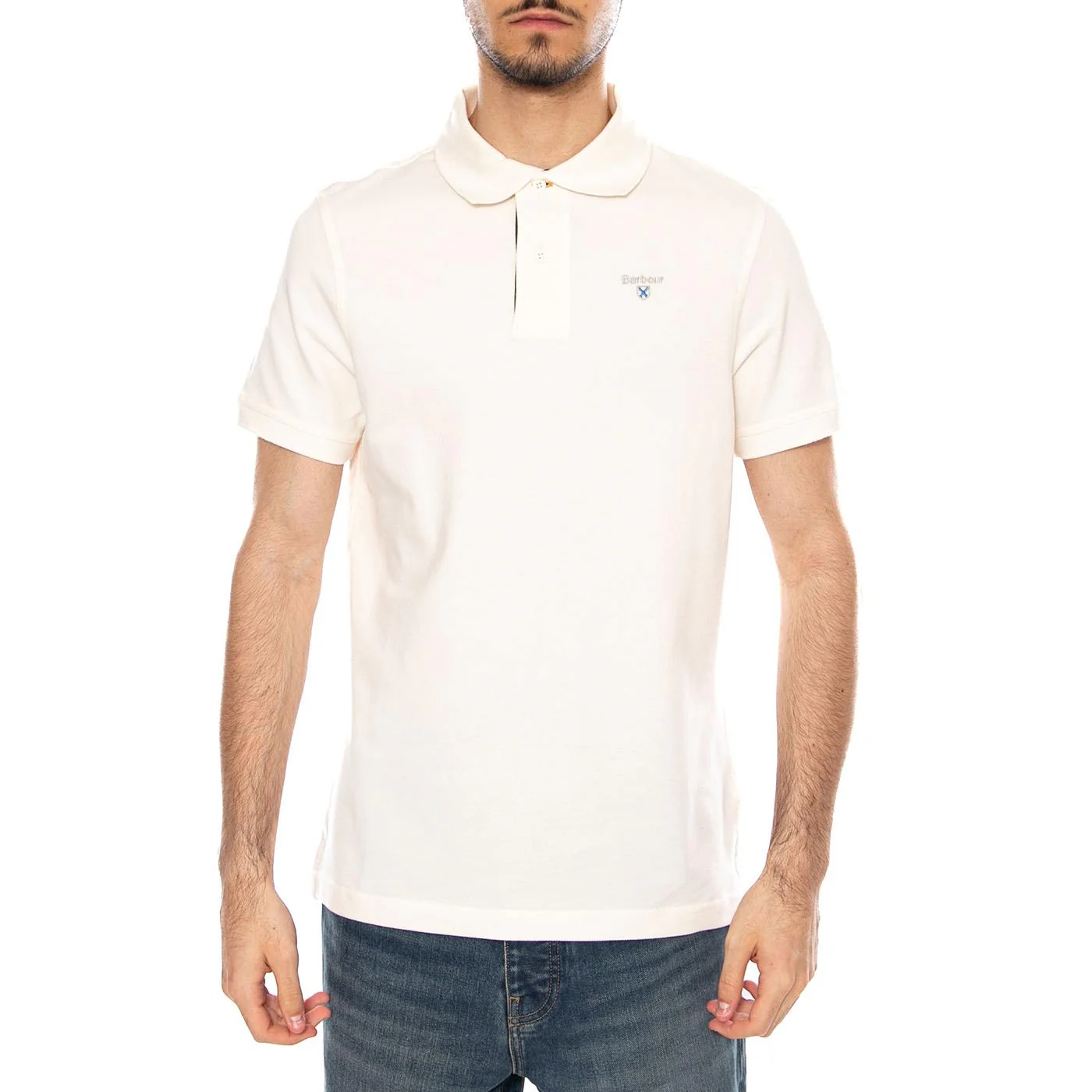 TARTAN PIQUE POLO WHISPER WHITE / CLASSIC - Polo Uomo Bianca  Uomo BARBOUR - Image 2