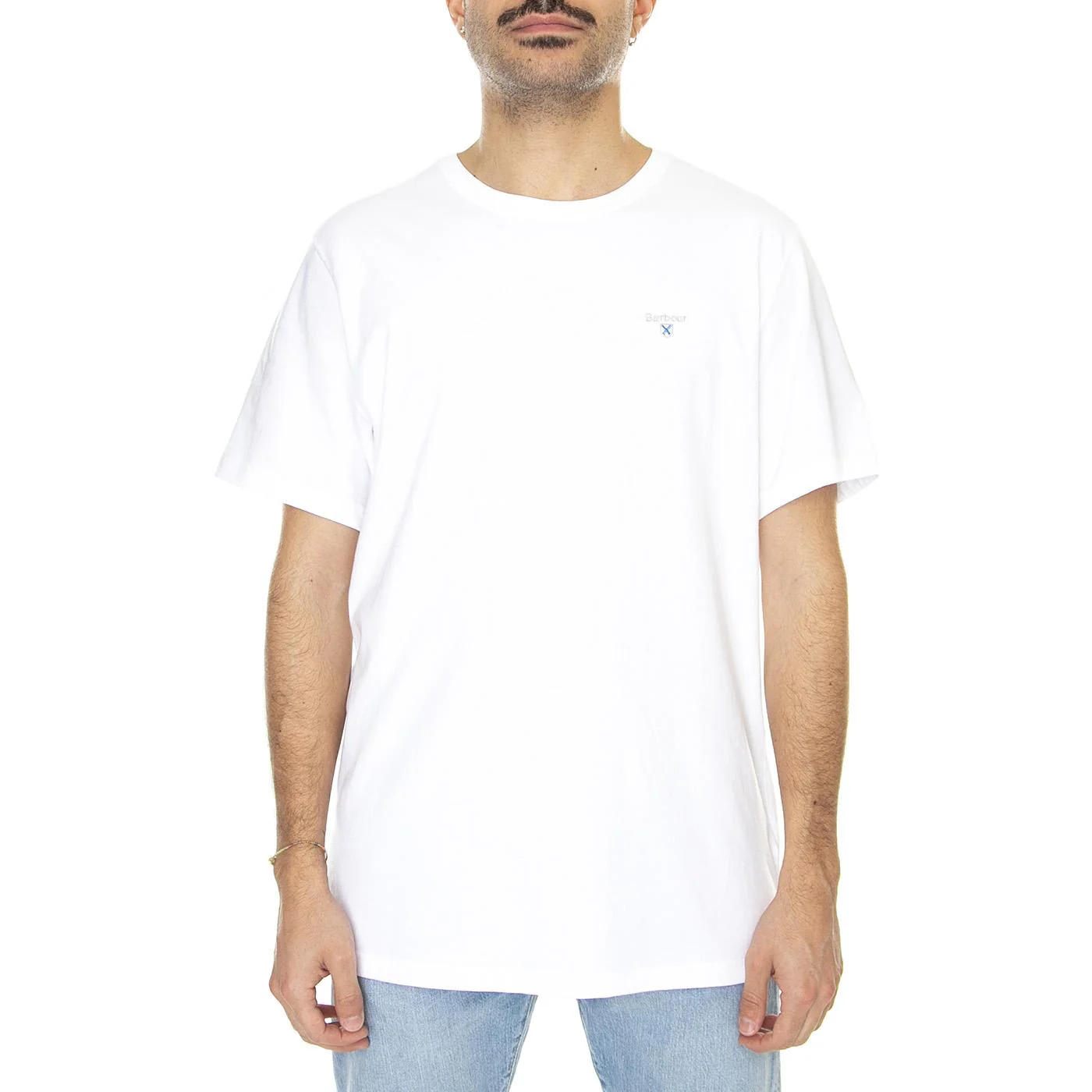 Tartan Sports Tee White - Maglietta Girocollo Uomo Bianca  Uomo BARBOUR - Image 2