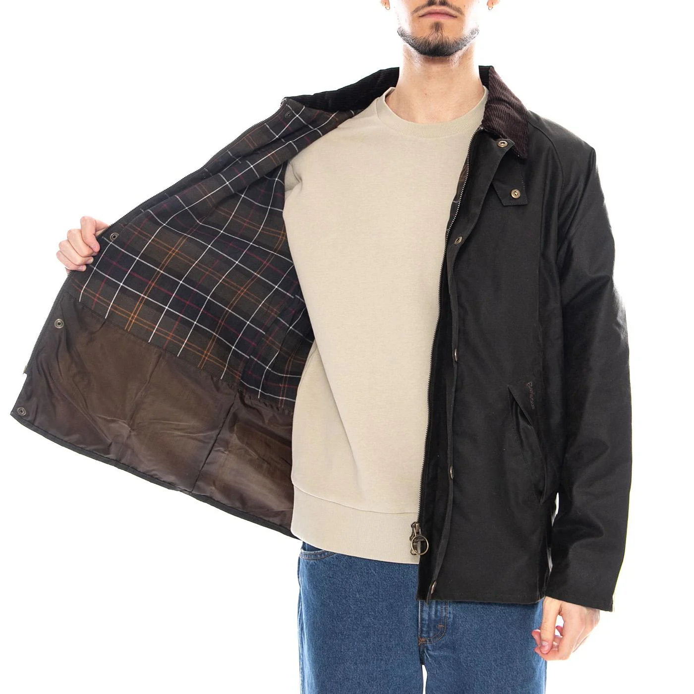 Tracker Wax Jacket - Giacca Uomo Verde  Uomo BARBOUR - Image 4