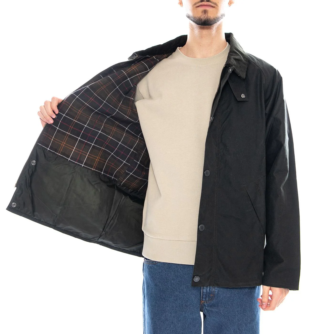 Tracker Wax Jacket - Giacca Uomo Verde  Uomo BARBOUR - Image 4