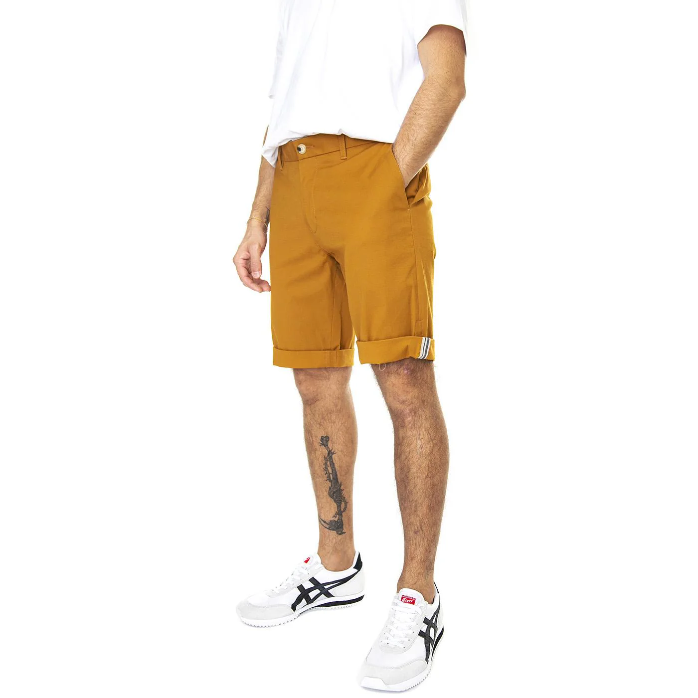 Signature Chino Short Gold - Bermuda Uomo Marroni Uomo BEN SHERMAN