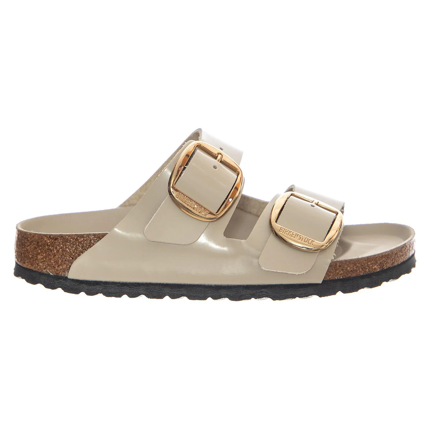 Arizona Big Buckle HEX Natural Lea Narrow Fit Shine Oyster - Sandali Donna Bianchi Donna BIRKENSTOCK