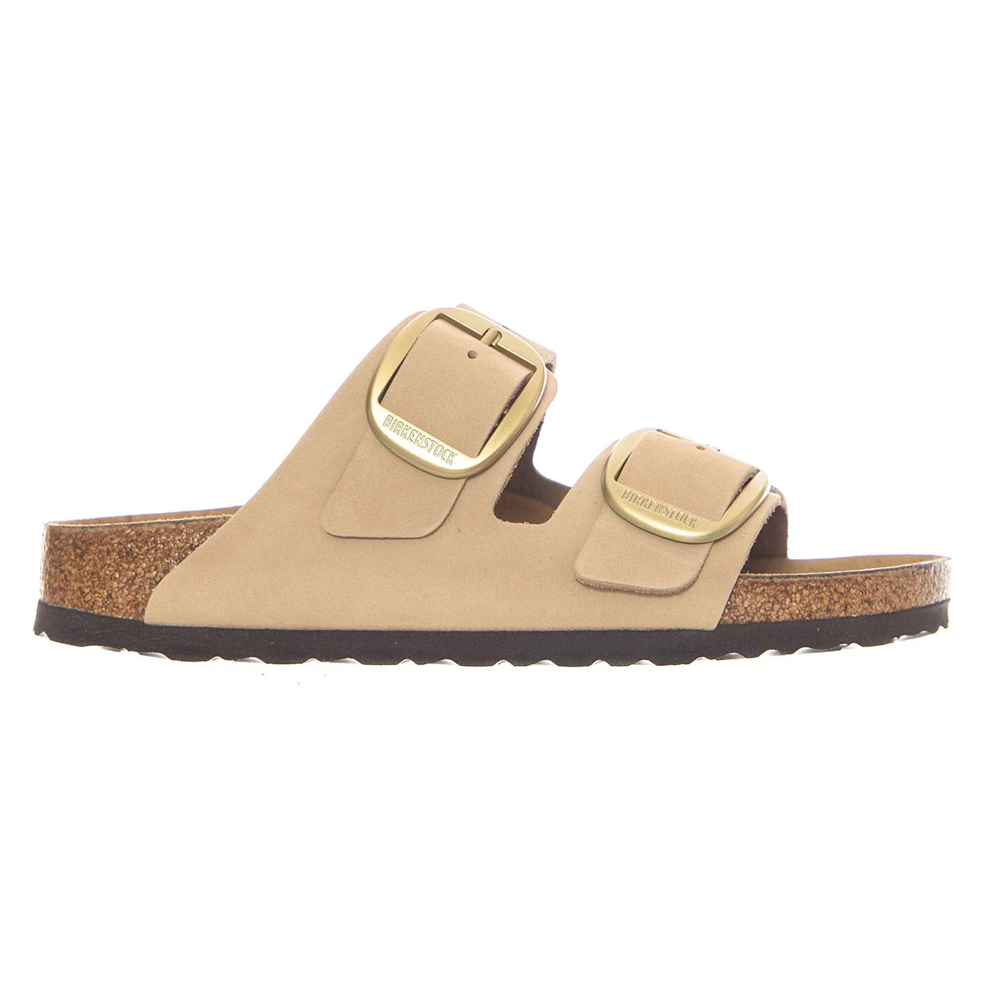 Arizona Big Buckle Nubuck Leather Narrow Fit Sandcastle - Sandali Donna Beige Donna BIRKENSTOCK