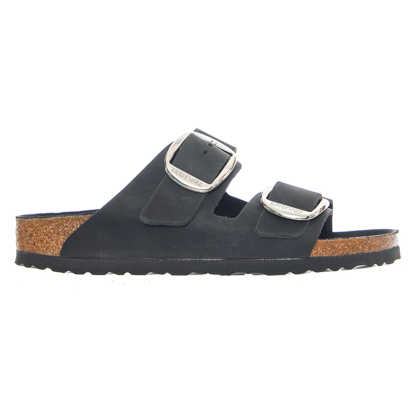 Arizona Big Buckle Oiled Leather Narrow Fit - Sandali Donna Neri Donna BIRKENSTOCK