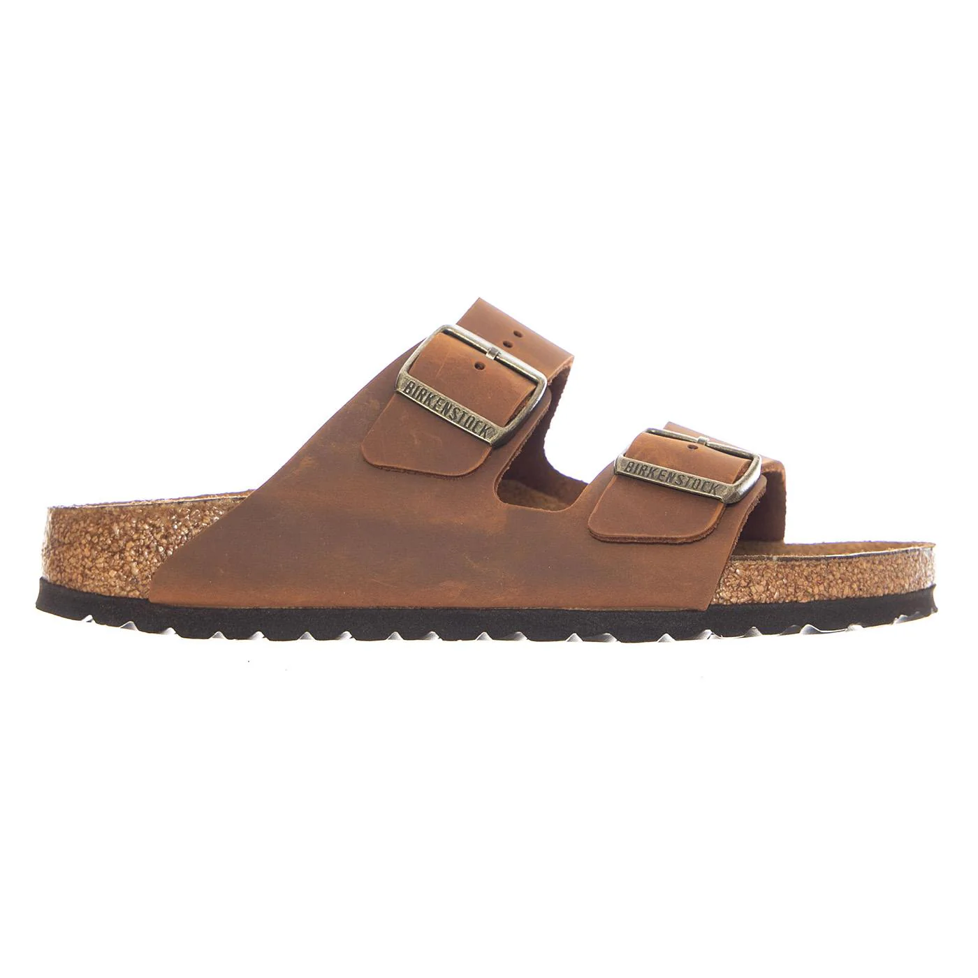 Arizona Oiled Leather Narrow Fit Cognac - Sandali Uomo / Donna Marroni Uomo BIRKENSTOCK