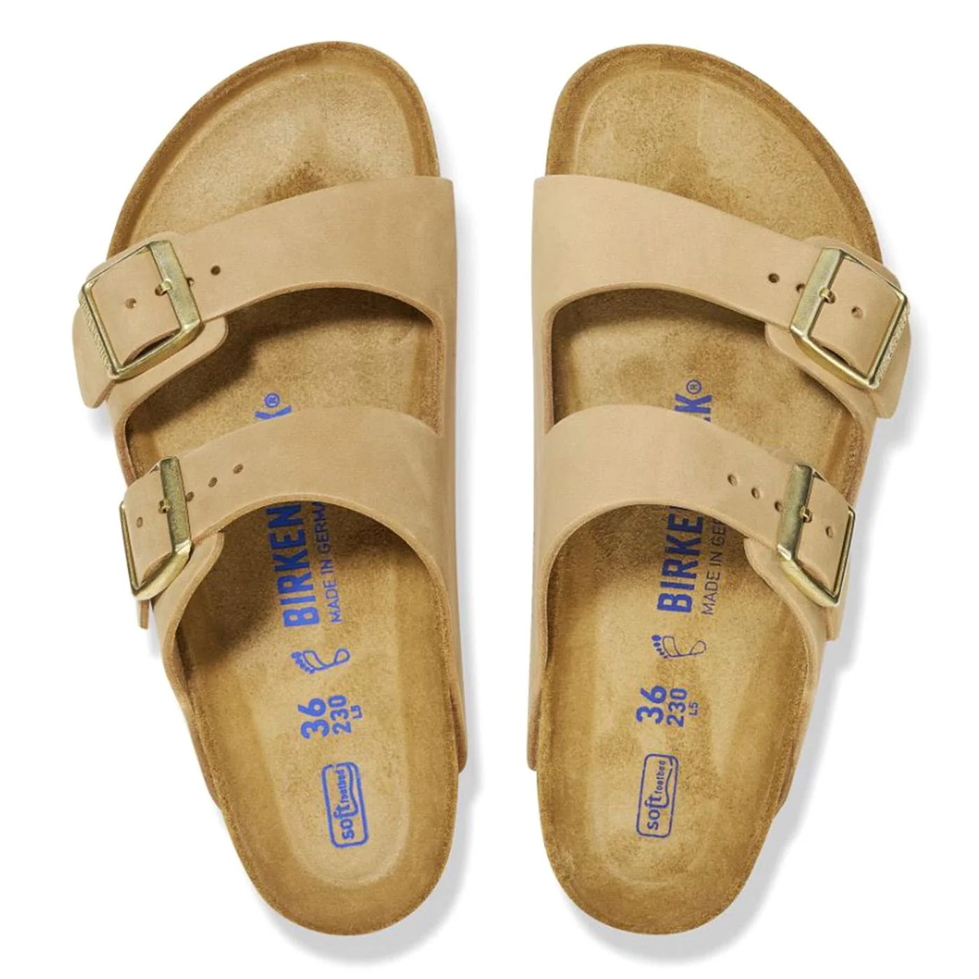 Arizona SFB sandcastle, Nubuck Leather - Sandali Donna Beige Donna BIRKENSTOCK - Image 3