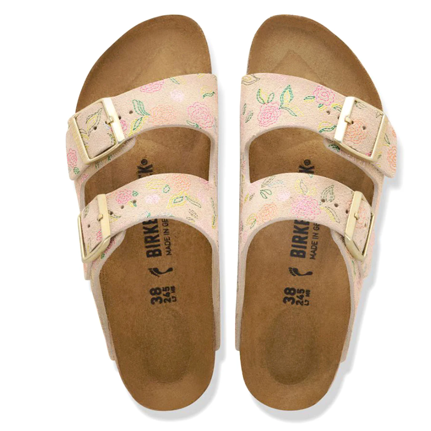 ARIZONA SUEDE LEATHER NARROW FIT SANDCASTLE FLOWER - Sandali Donna Beige Donna BIRKENSTOCK - Image 5