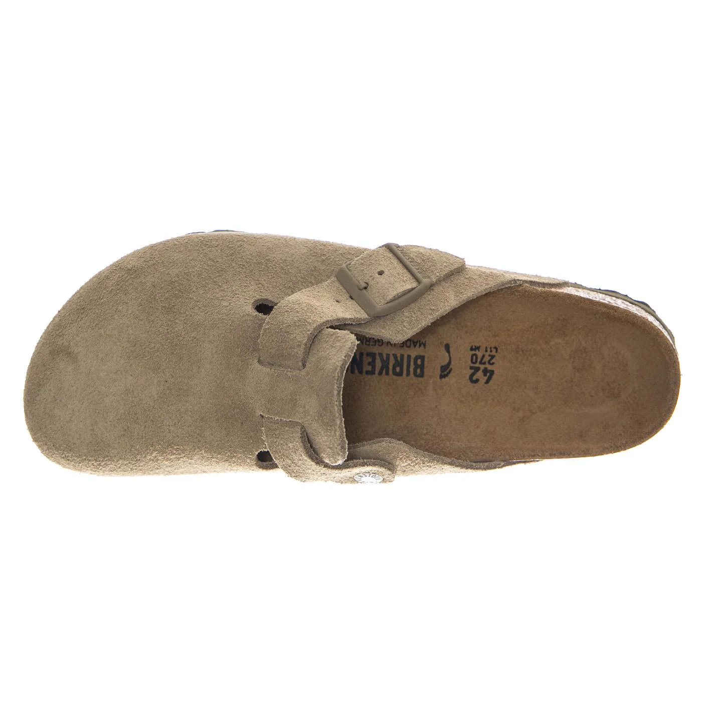 BOSTON FADED SUEDE LEATHER NARROW FIT KHAKI - Sandali Unisex Marroni Uomo BIRKENSTOCK - Image 6