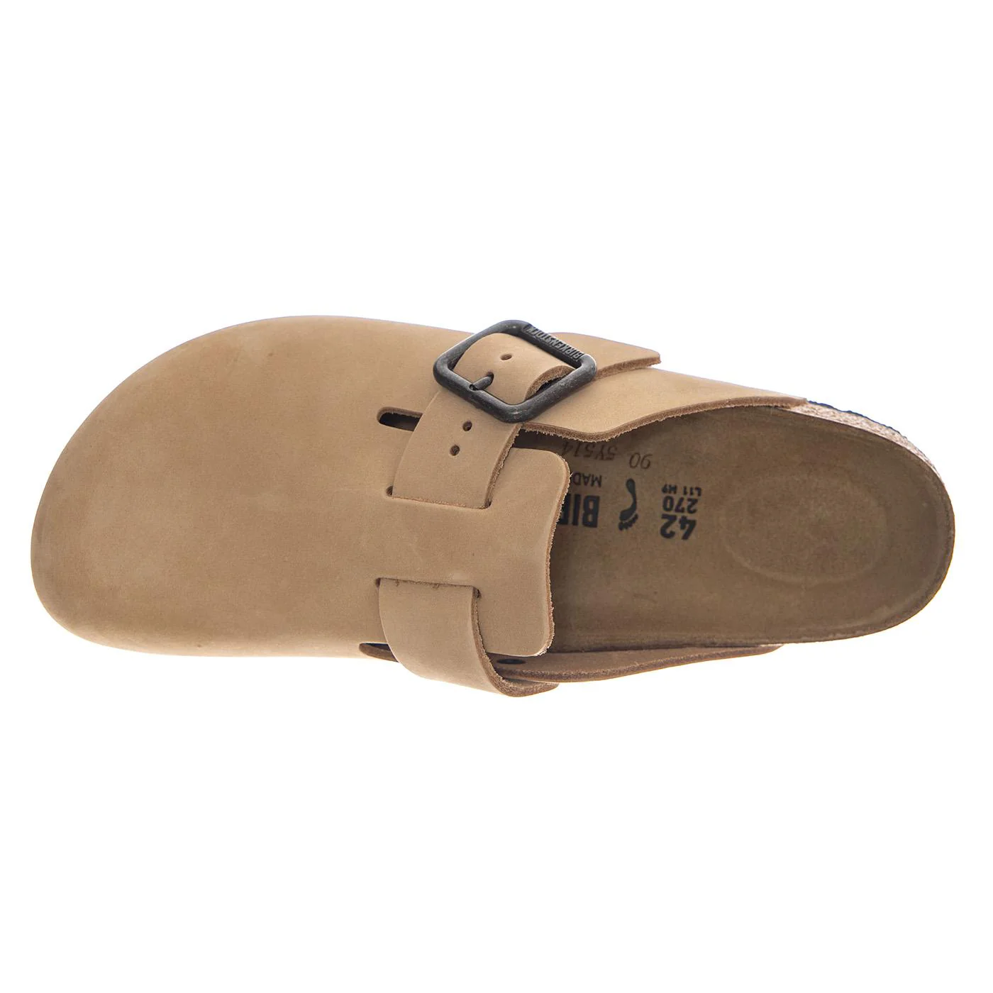 BOSTON WB NUBUCK LEATHER NARROW FIT SANDCASTLE - Sandali Unisex Beige Uomo BIRKENSTOCK - Image 6