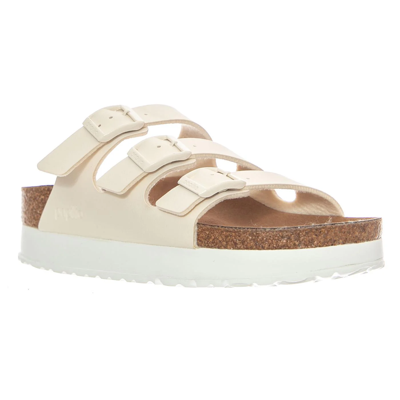 Florida III Platform Vegan Birko Flor Narrow Fit Eggshell - Sandali Donna Bianchi Donna BIRKENSTOCK - Image 2