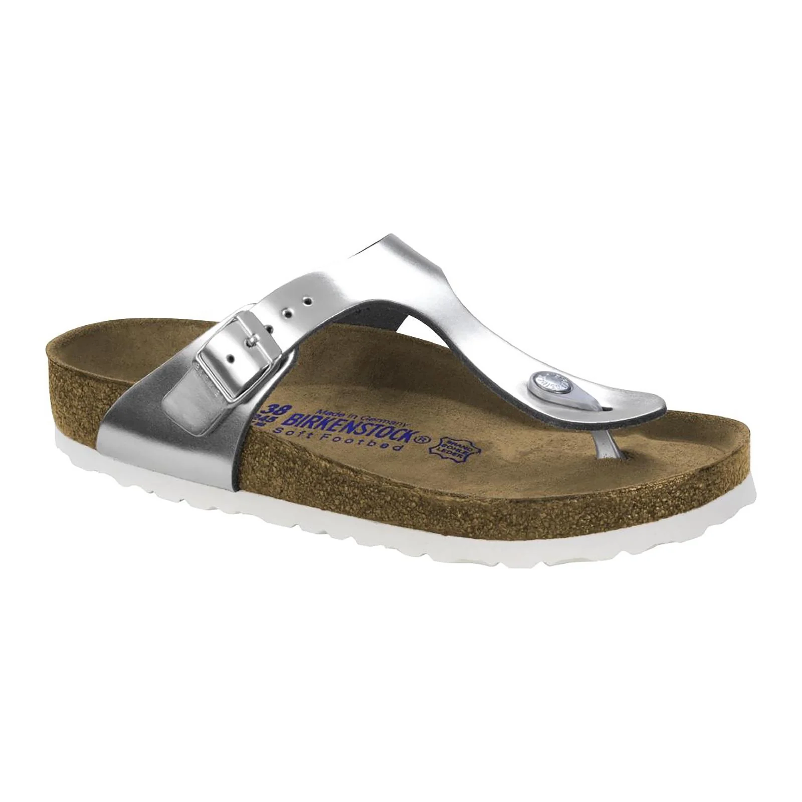 Gizeh Soft Footbed Sandals Calzata normale - Metallic Silver - Sandali Donna / Uomo Argento Donna BIRKENSTOCK