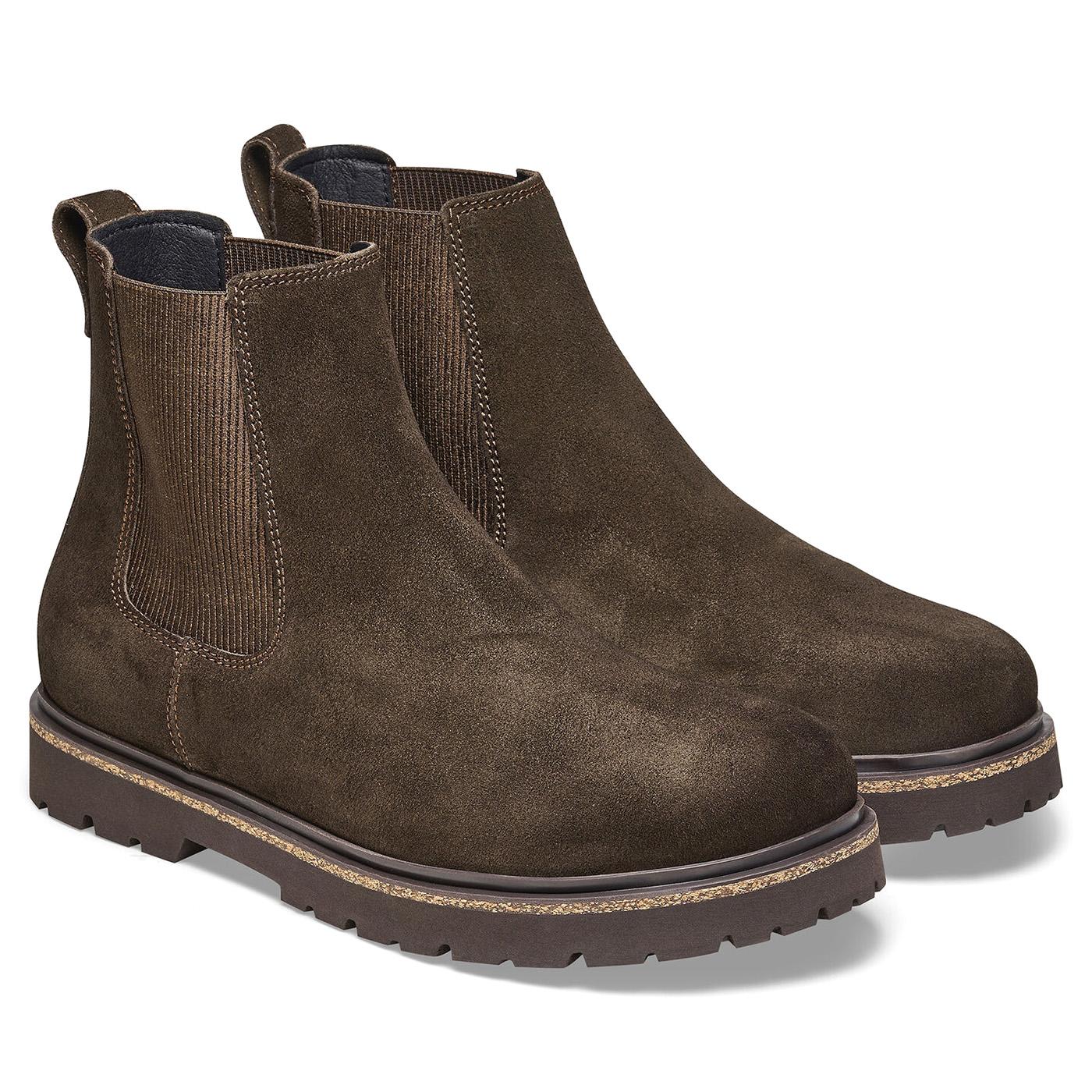 Highwood Slip On Men Mocca Suede Leather - Stivaletti Uomo Marroni  Uomo BIRKENSTOCK - Image 4