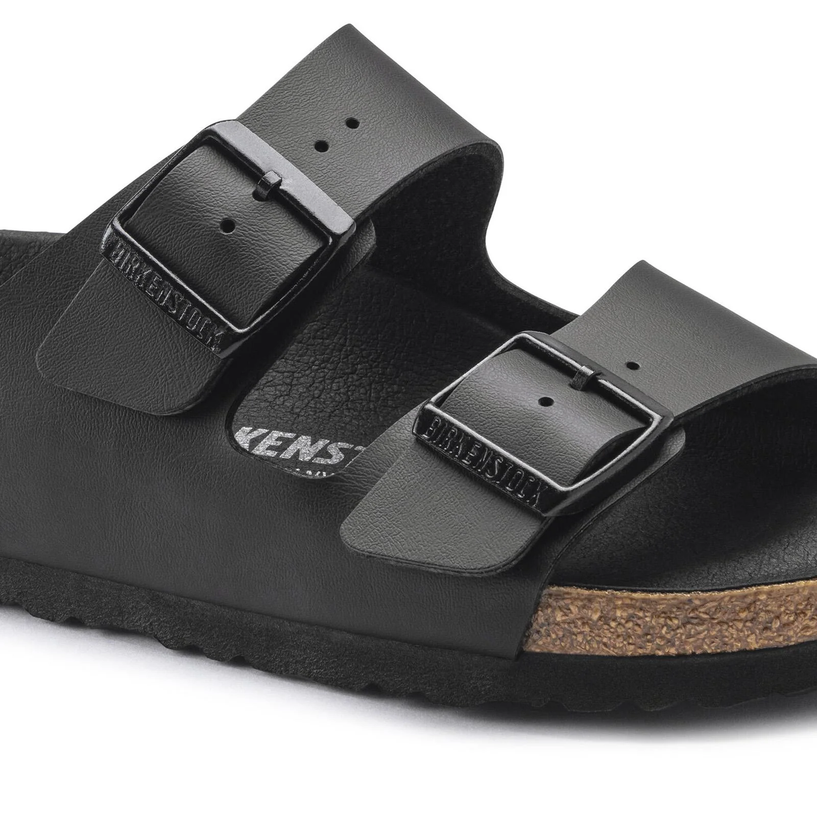 Mens Arizona Triples Birko Flor Sandals - Black - Sandali Uomo Neri - Calzata Stretta Uomo BIRKENSTOCK - Image 6