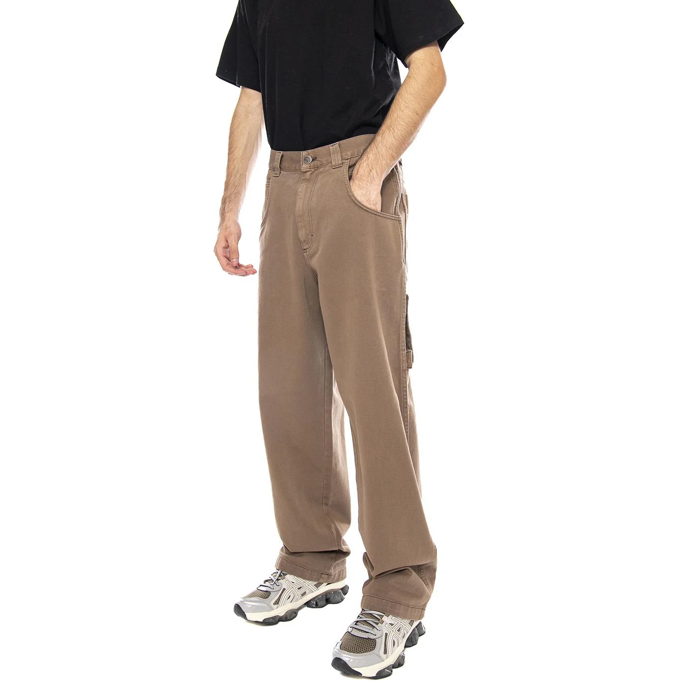 Pant. Baggy T. Bull Tinto Fango - Pantaloni Uomo Marroni Uomo BLUESKIN