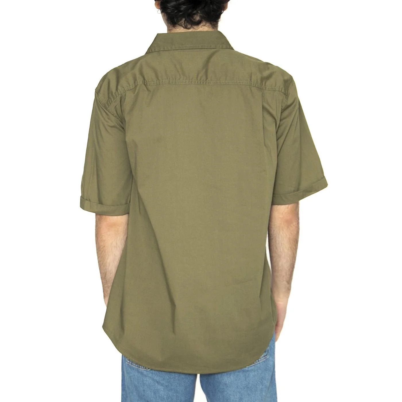 Charter S/S WVN - Camicia Maniche Corte Uomo Verde Uomo BRIXTON - Image 3