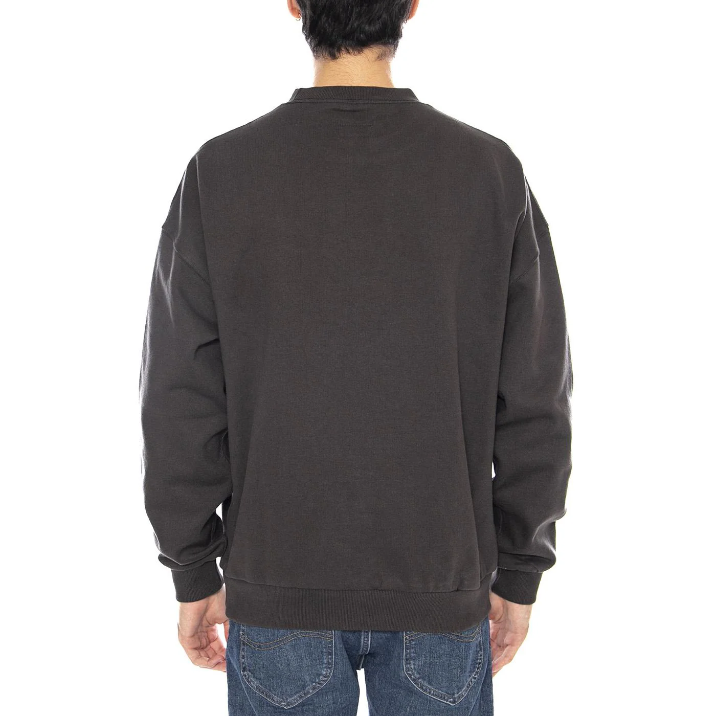 Embroidered Heavy Weight Crew Washed Black - Felpa Girocollo Uomo Nera  Uomo BRIXTON - Image 3