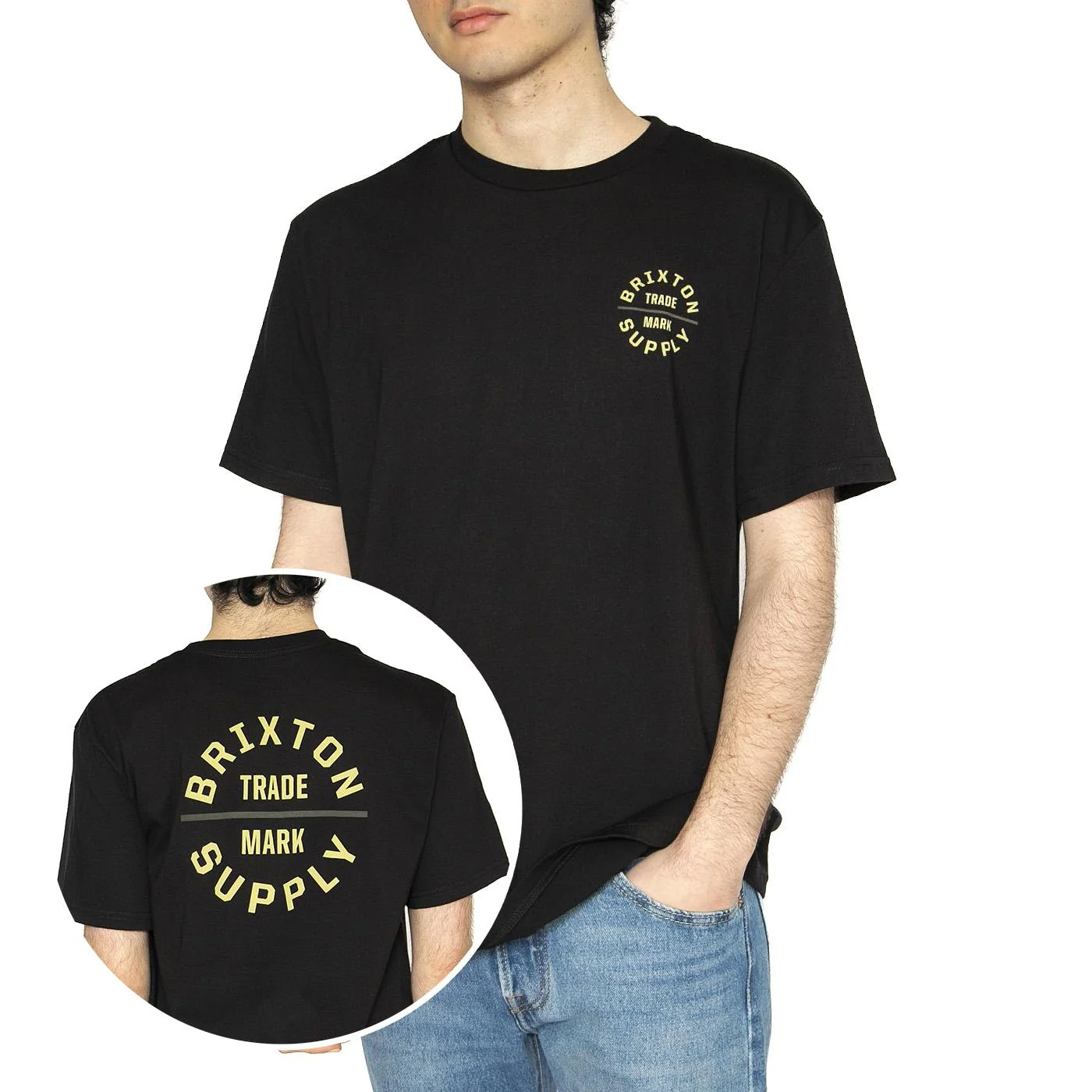 Oath V S/S STT - Maglietta Girocollo Uomo Nera Uomo BRIXTON