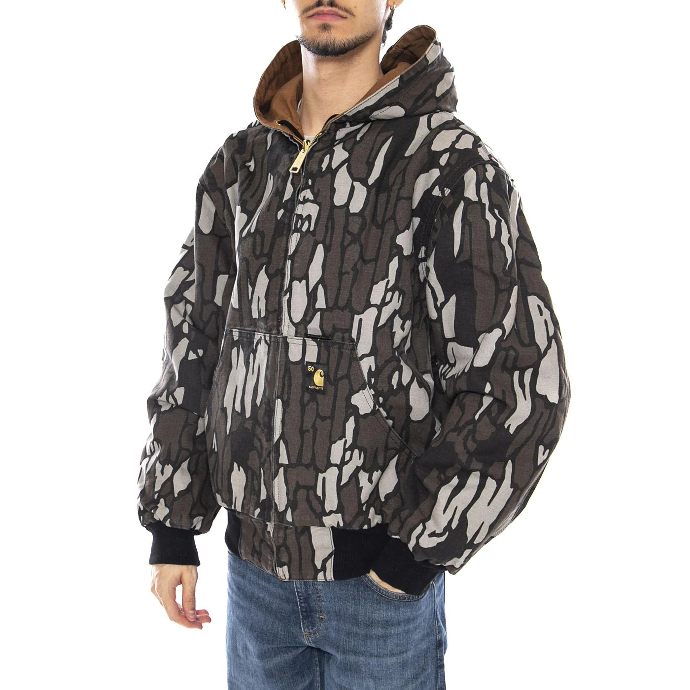 50 Years Anniversary OG Active Jacket Canvas Hamilton Brown / Camo Trebark - Giacca Uomo Marrone Uomo CARHARTT WIP - Image 4