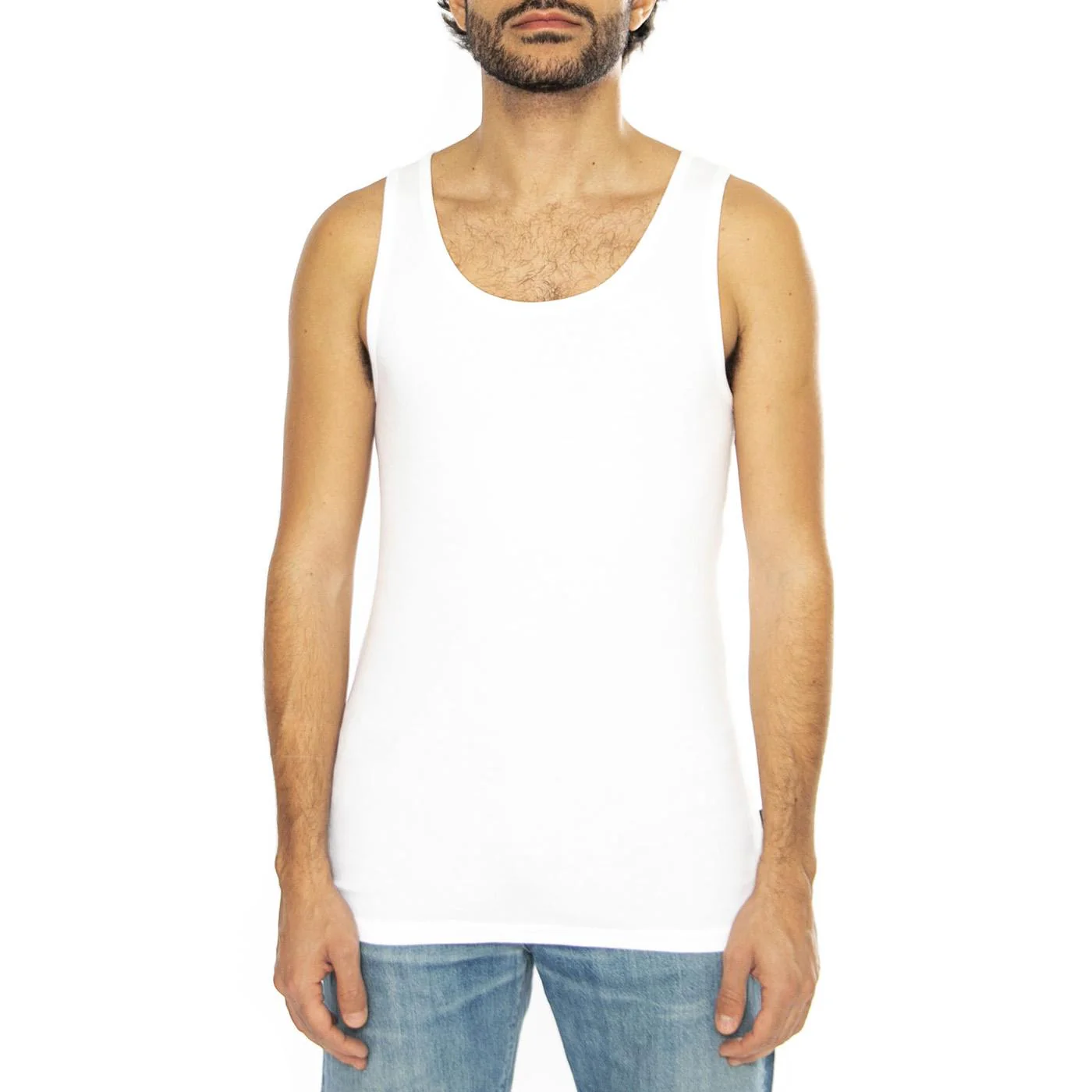 A-Shirt White + White - Confezione da Due Canotte Uomo Bianche Uomo CARHARTT WIP - Image 3