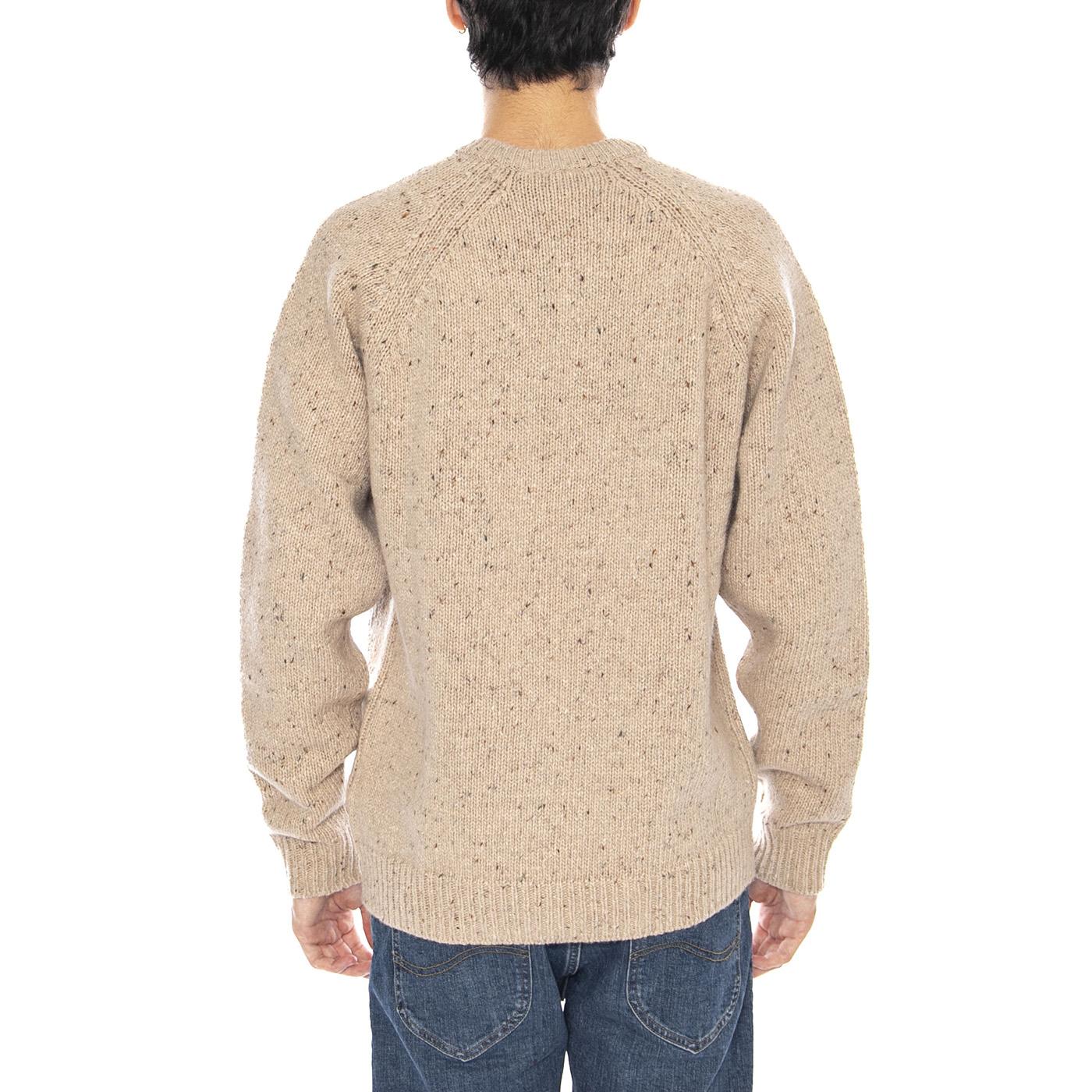 Anglistic Sweater Speckled Fleur de Sel - Maglione Girocollo Uomo Beige Uomo CARHARTT WIP - Image 3