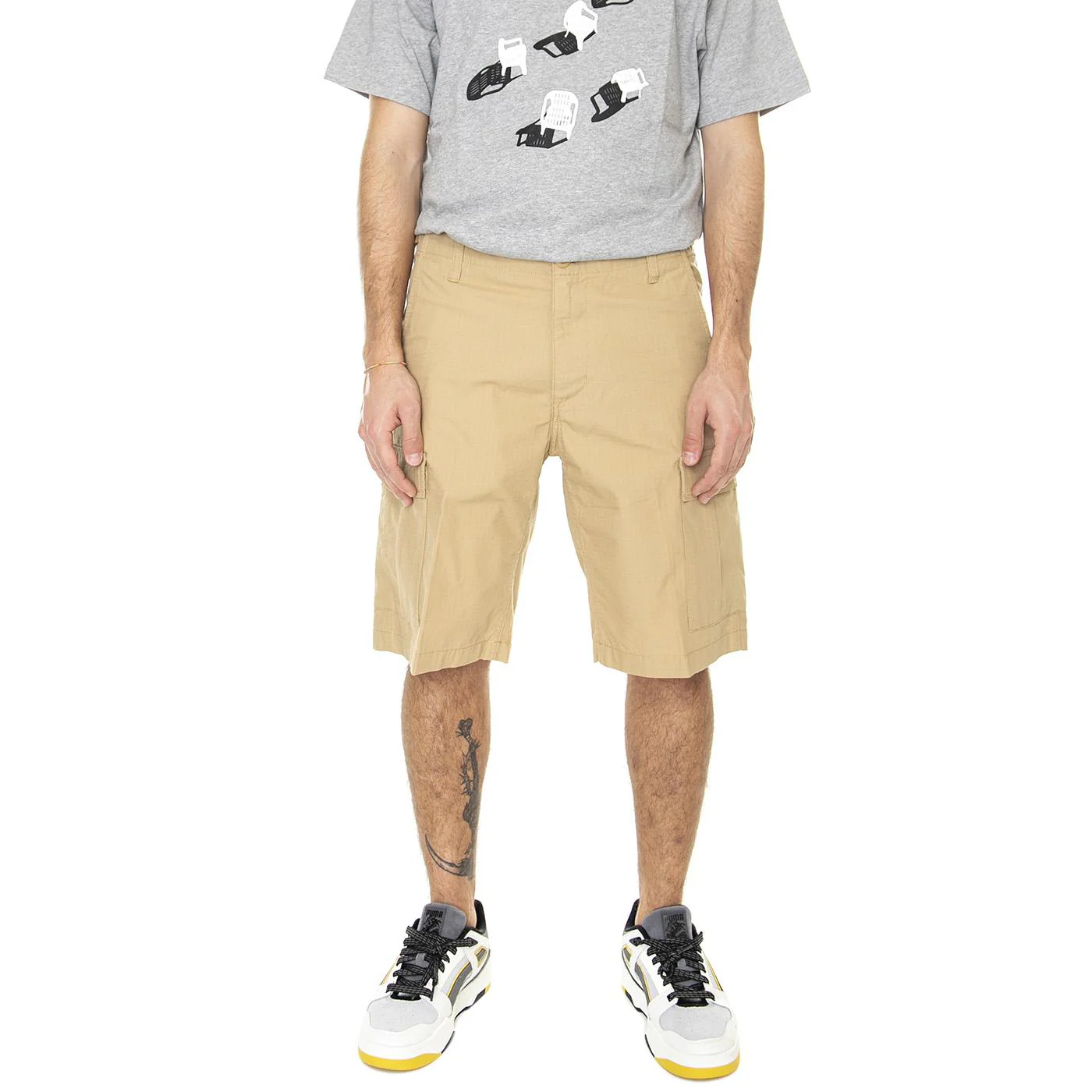 Aviation Short Dusty H Brown Rinsed - Bermuda Uomo Marroni Uomo CARHARTT WIP - Image 2