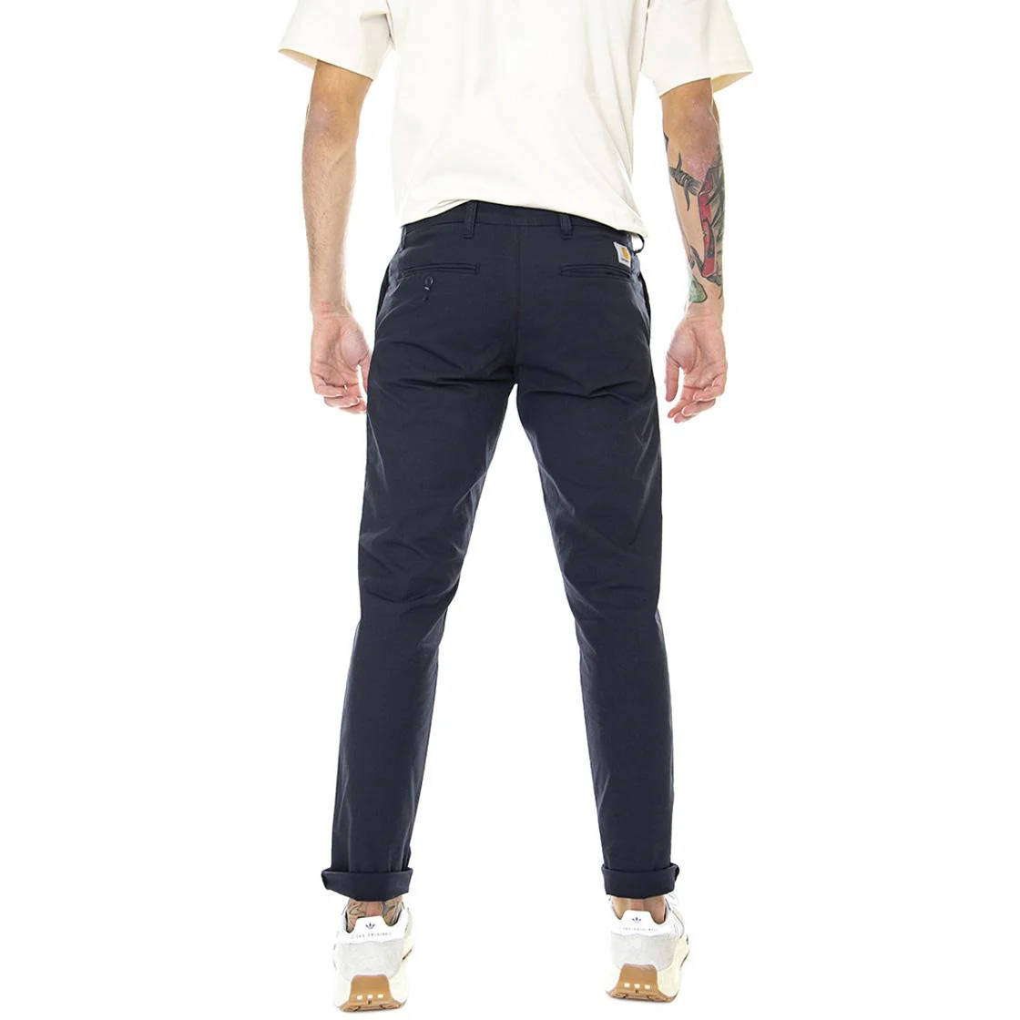 Sid Pant Dark Navy Rinsed - Pantaloni Uomo Blu Uomo CARHARTT WIP - Image 3
