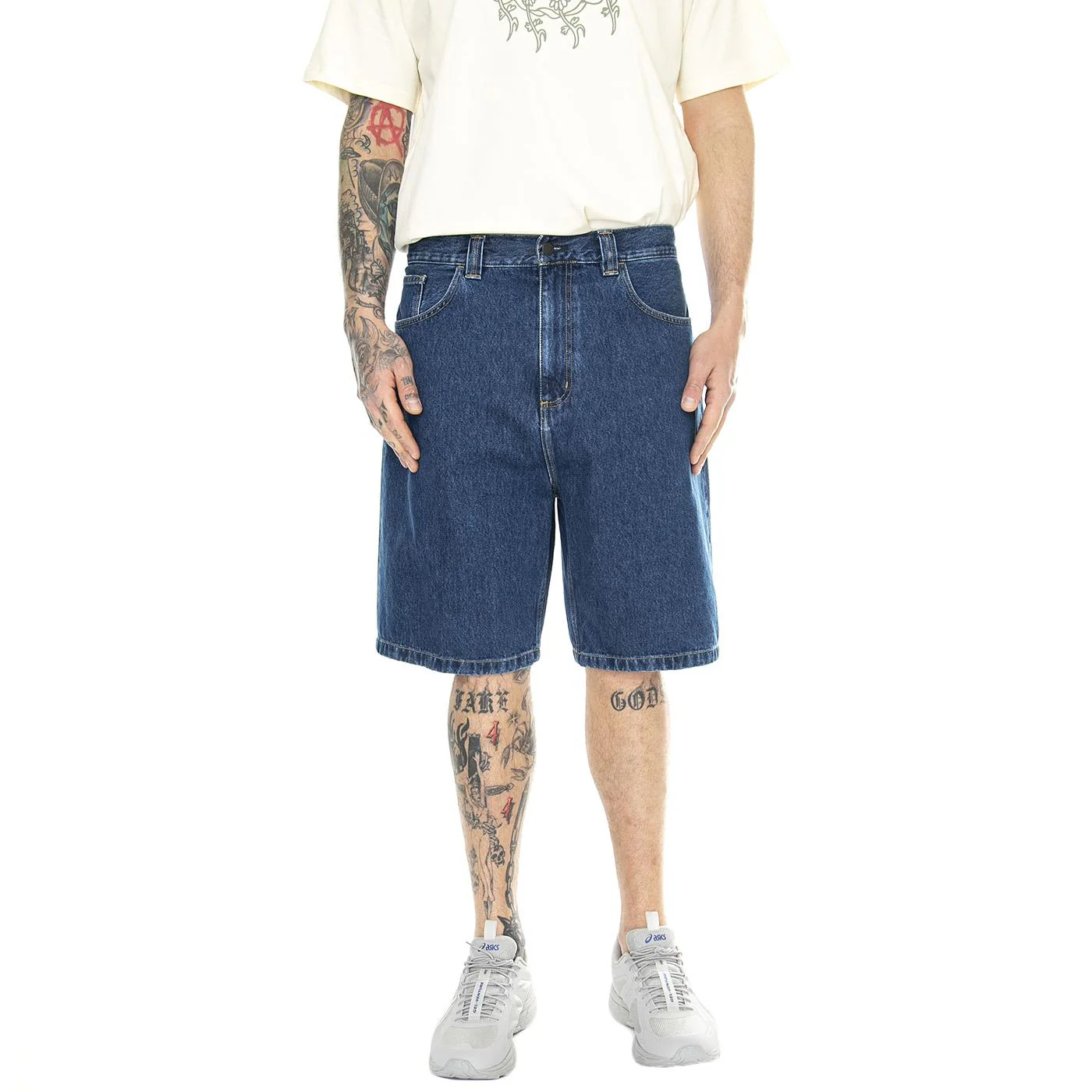 Brandon Short Blue /stone washed - Bermuda Denim Jeans Uomo Blu Uomo CARHARTT WIP - Image 2