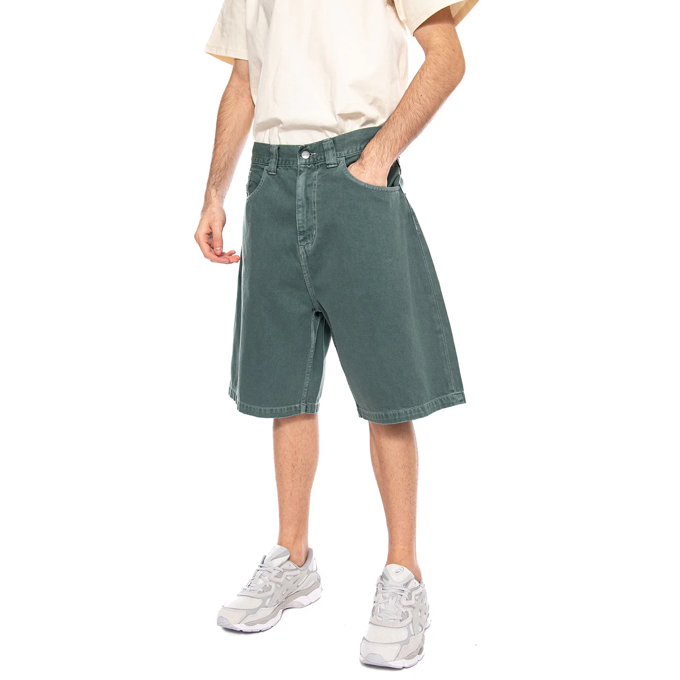 Brandon Short Velvet Green - Bermuda Uomo Verdi Uomo CARHARTT WIP