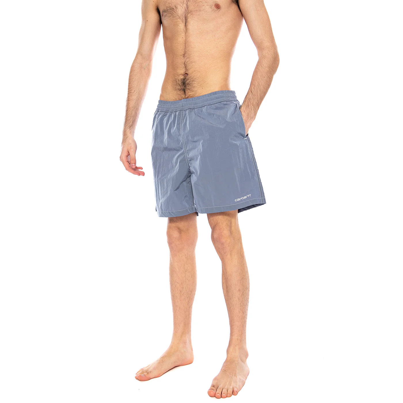 Canby Swim Trunks Gentle Blue / White - Costume da Bagno Uomo Blu Uomo CARHARTT WIP