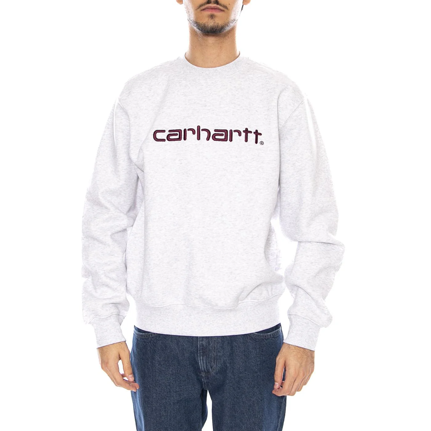 Carhartt Sweat Ash Heather / Rondo - felpa Girocollo Uomo Grigia Uomo CARHARTT WIP - Image 2