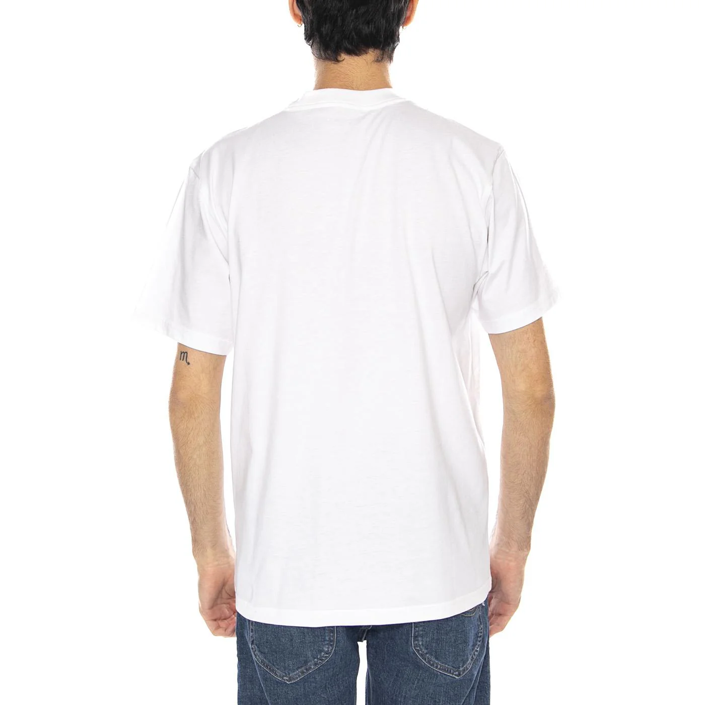 Carhartt WIP Script T-shirt White Black - Maglietta Girocollo Uomo Bianca / Nera Uomo CARHARTT WIP - Image 4