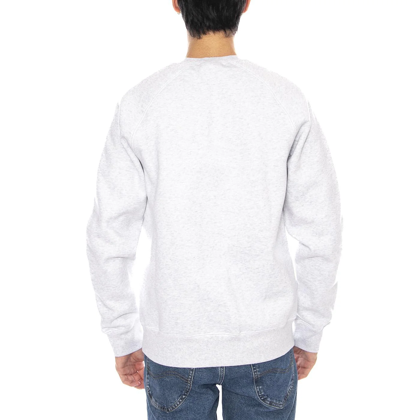 Chase Sweat Ash Heather / Gold - Felpa Girocollo Uomo Grigia Uomo CARHARTT WIP - Image 3