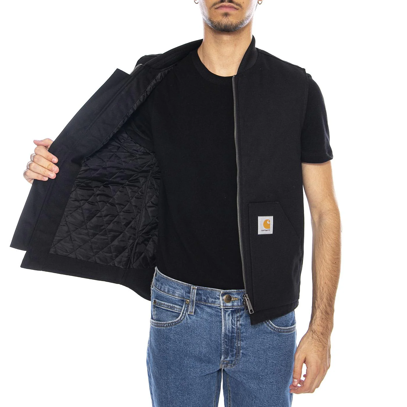 Classic Vest Black - Giacca Smanicata Uomo Nera Uomo CARHARTT WIP - Image 4