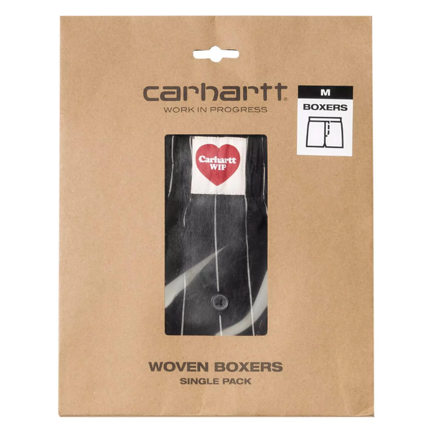 Cotton Boxer Seaton Stripe, Black / Wax - Boxer Uomo Neri Uomo CARHARTT WIP - Image 2