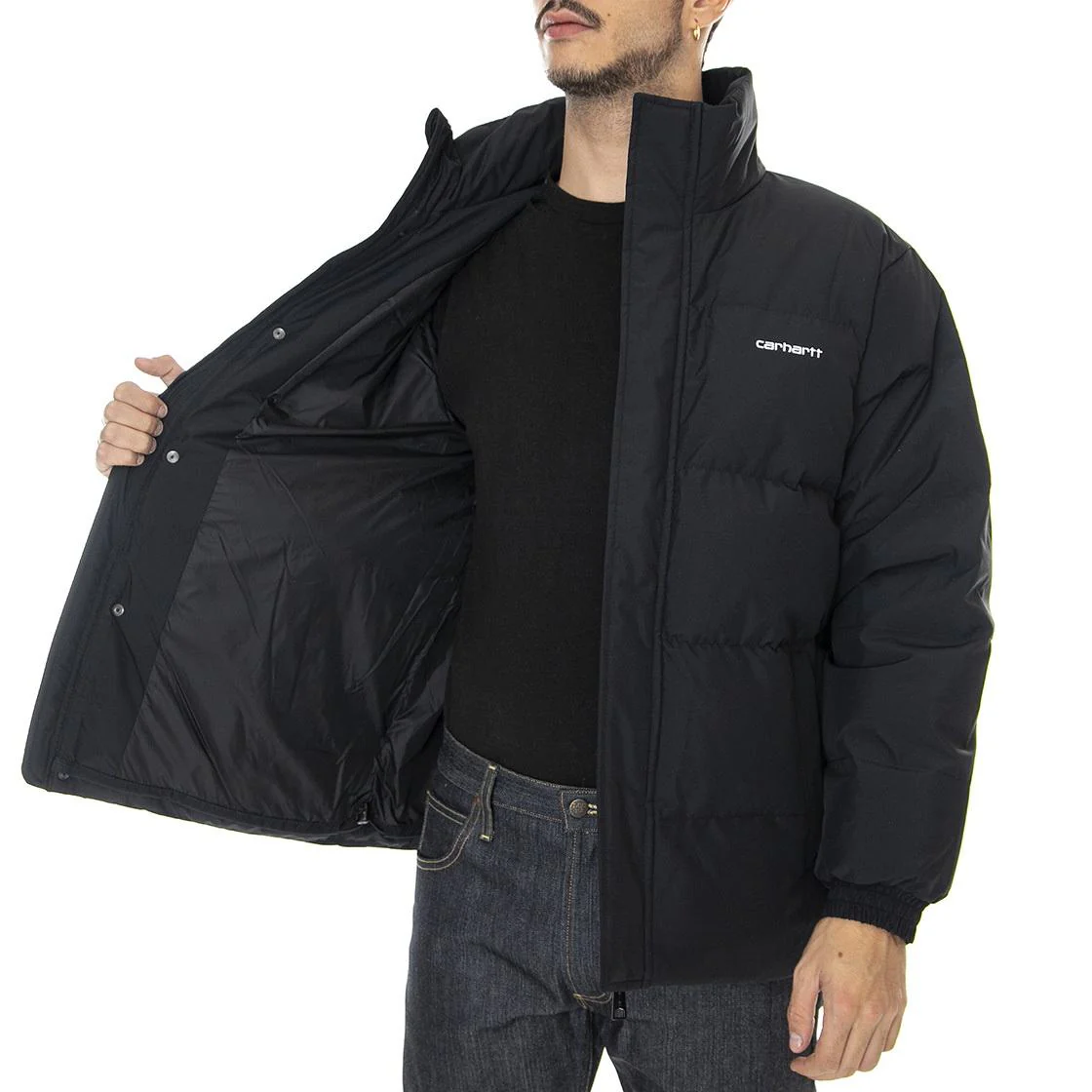 DANVILLE JACKET BLACK / WHITE - Giacca Uomo Nera Uomo CARHARTT WIP - Image 4