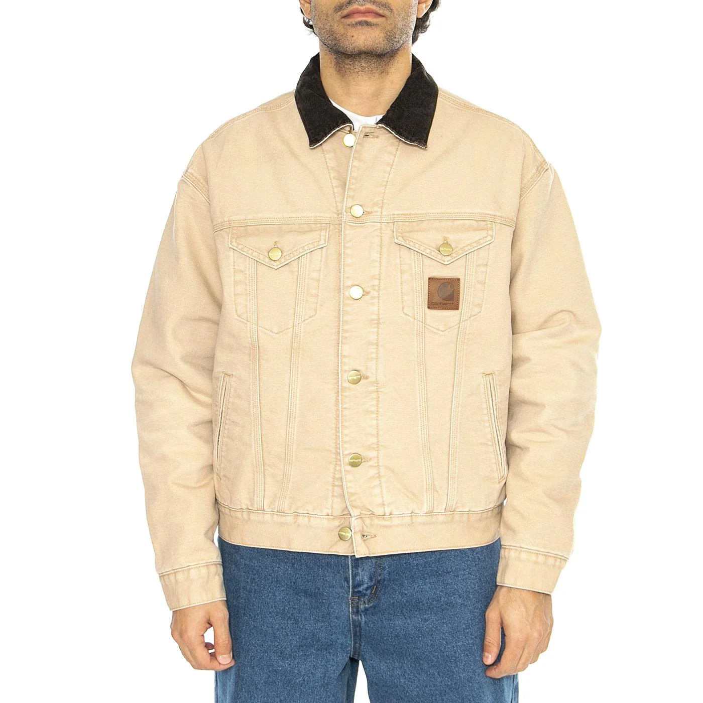 Dayton Trucker Jacket Dusty H Brown / Tobacco - Giacca Uomo Beige  Uomo CARHARTT WIP - Image 2